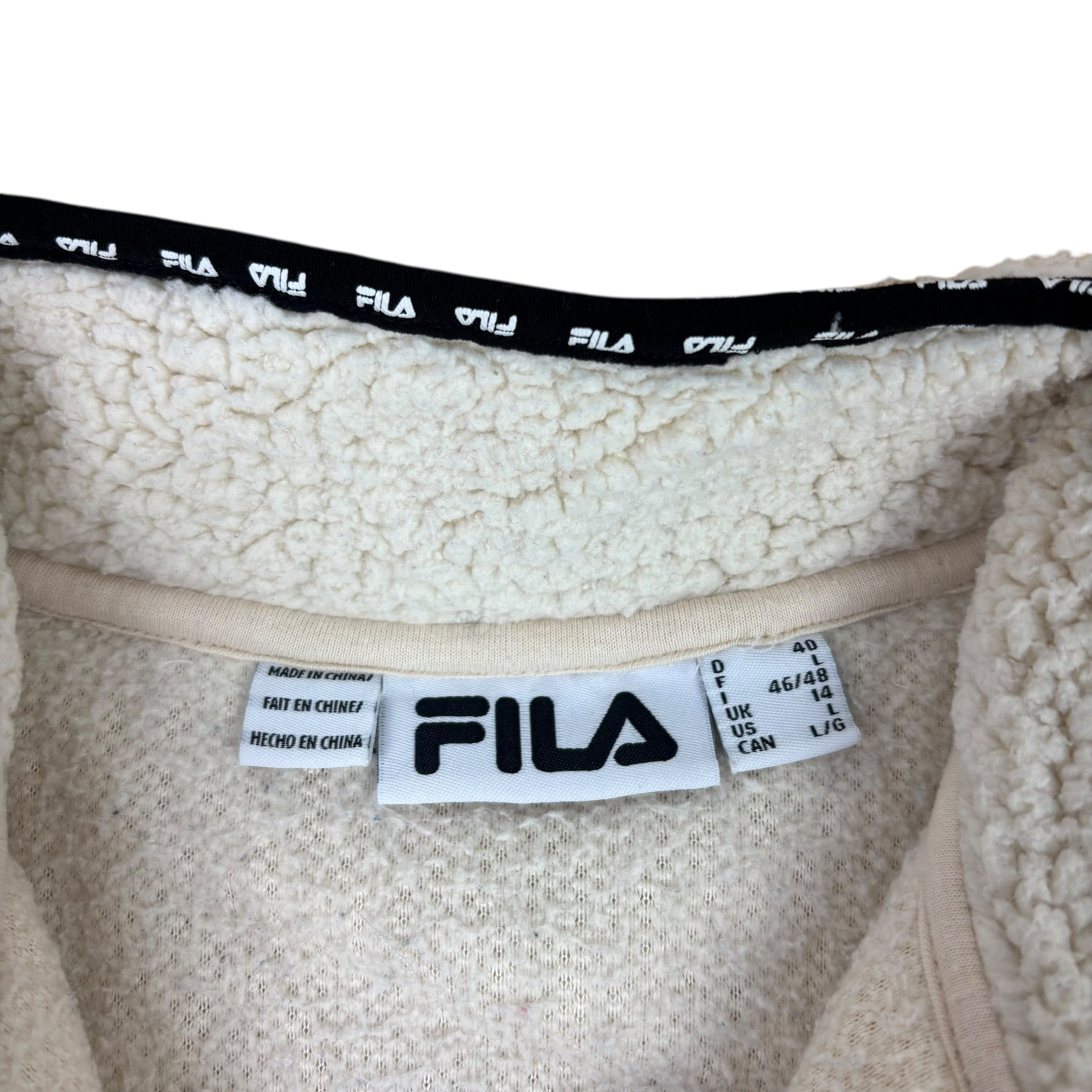 FILA Cream Q-Zip Cropped Fleece (Women’s L)