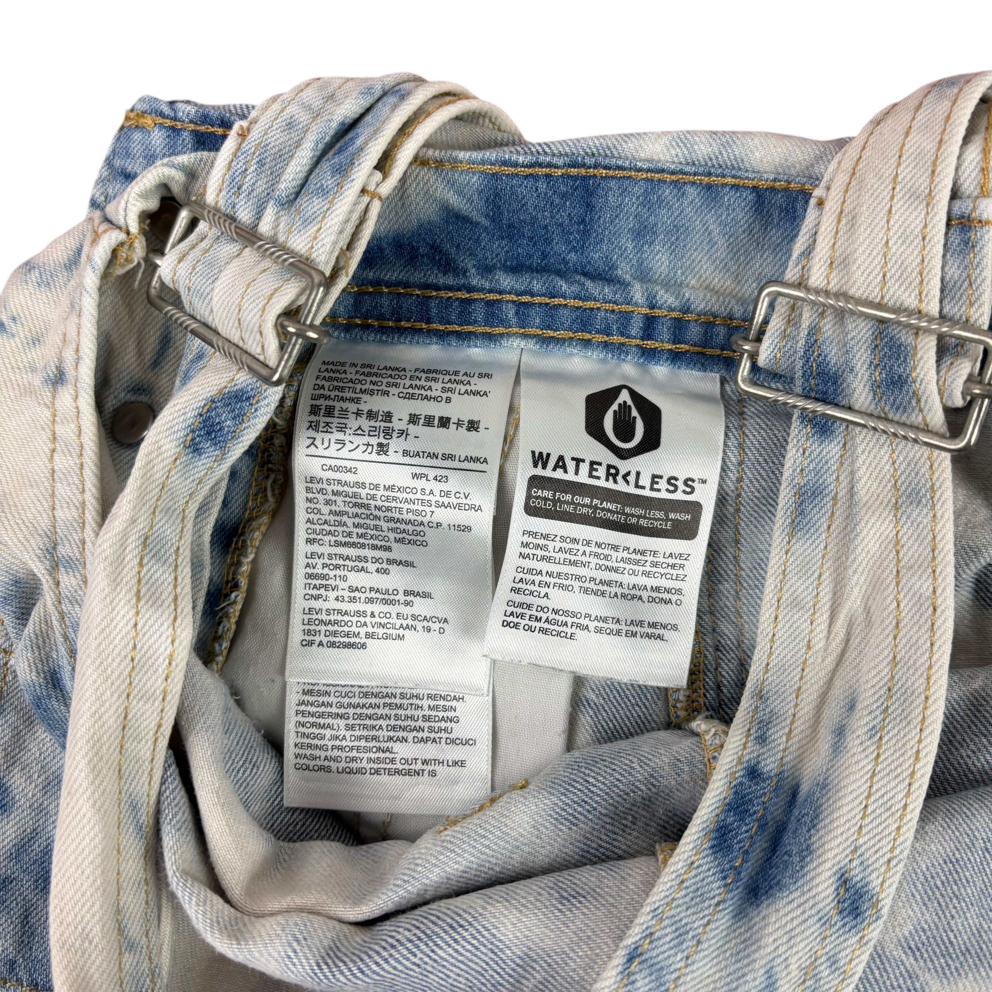 Levi’s Bleach-Dyed Denim Dungarees (Women’s XS)