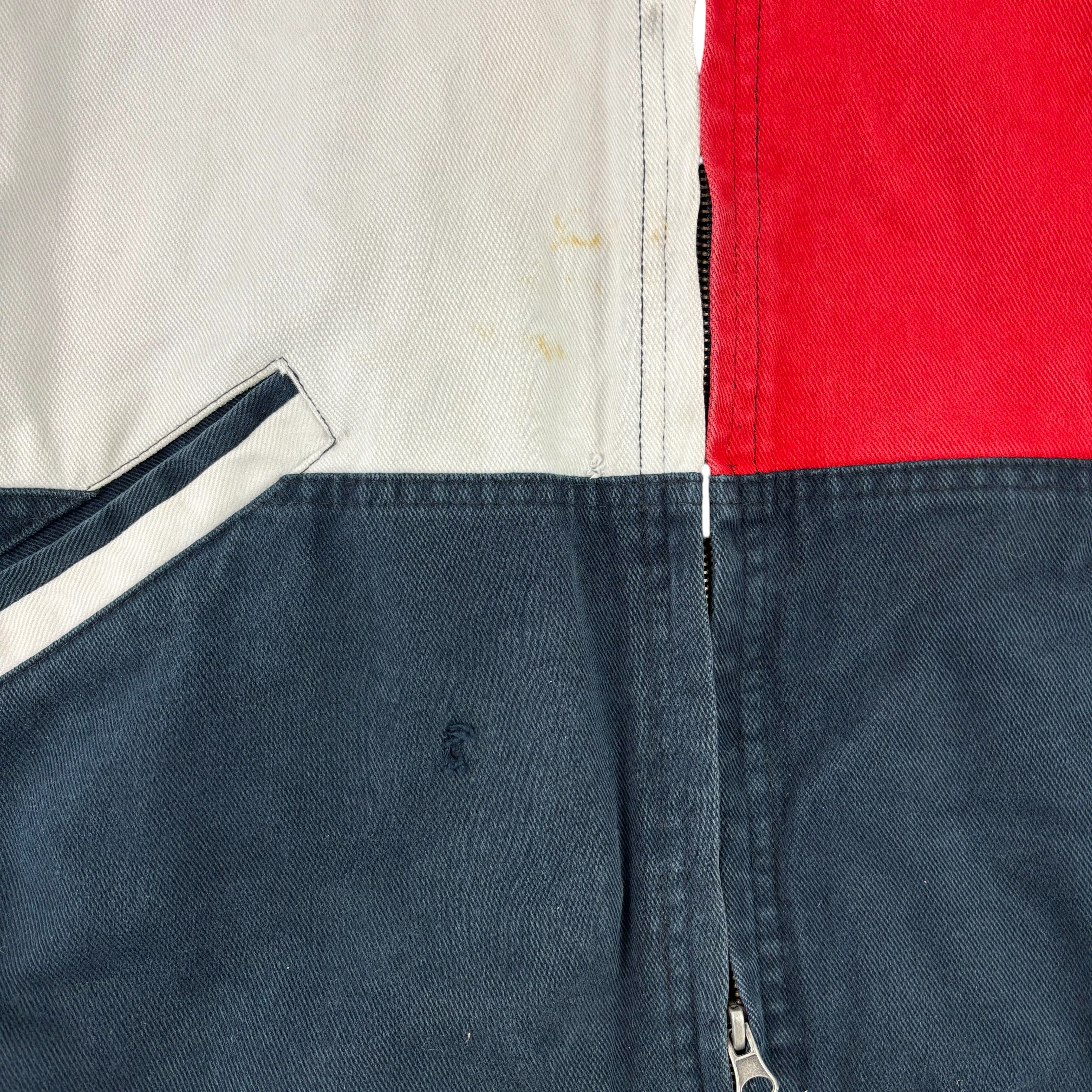 Tommy Hilfiger Sailing Gear 90s Denim Flag Quilted Jacket (XL)