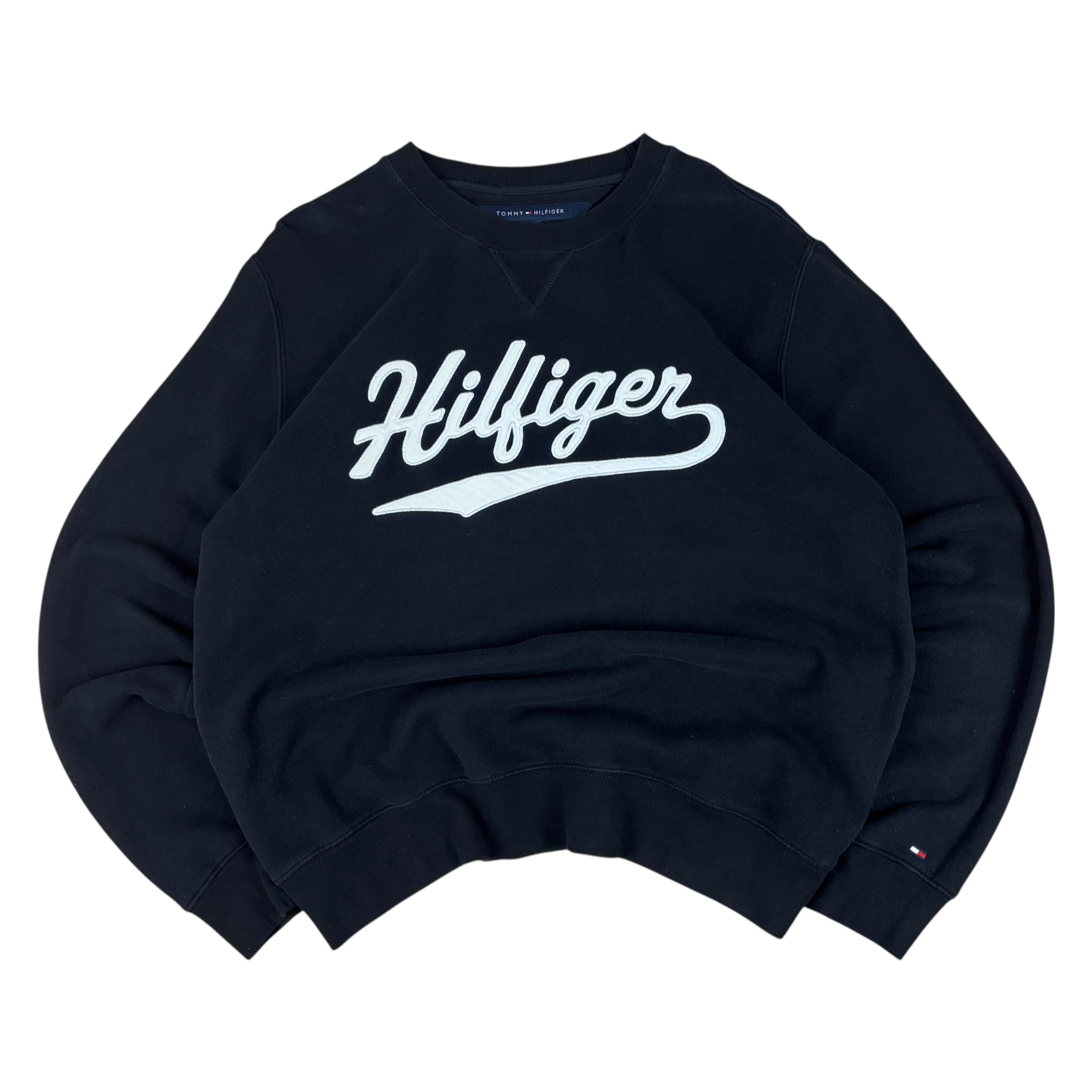 Tommy Hilfiger Black Spell-Out Sweater (M)