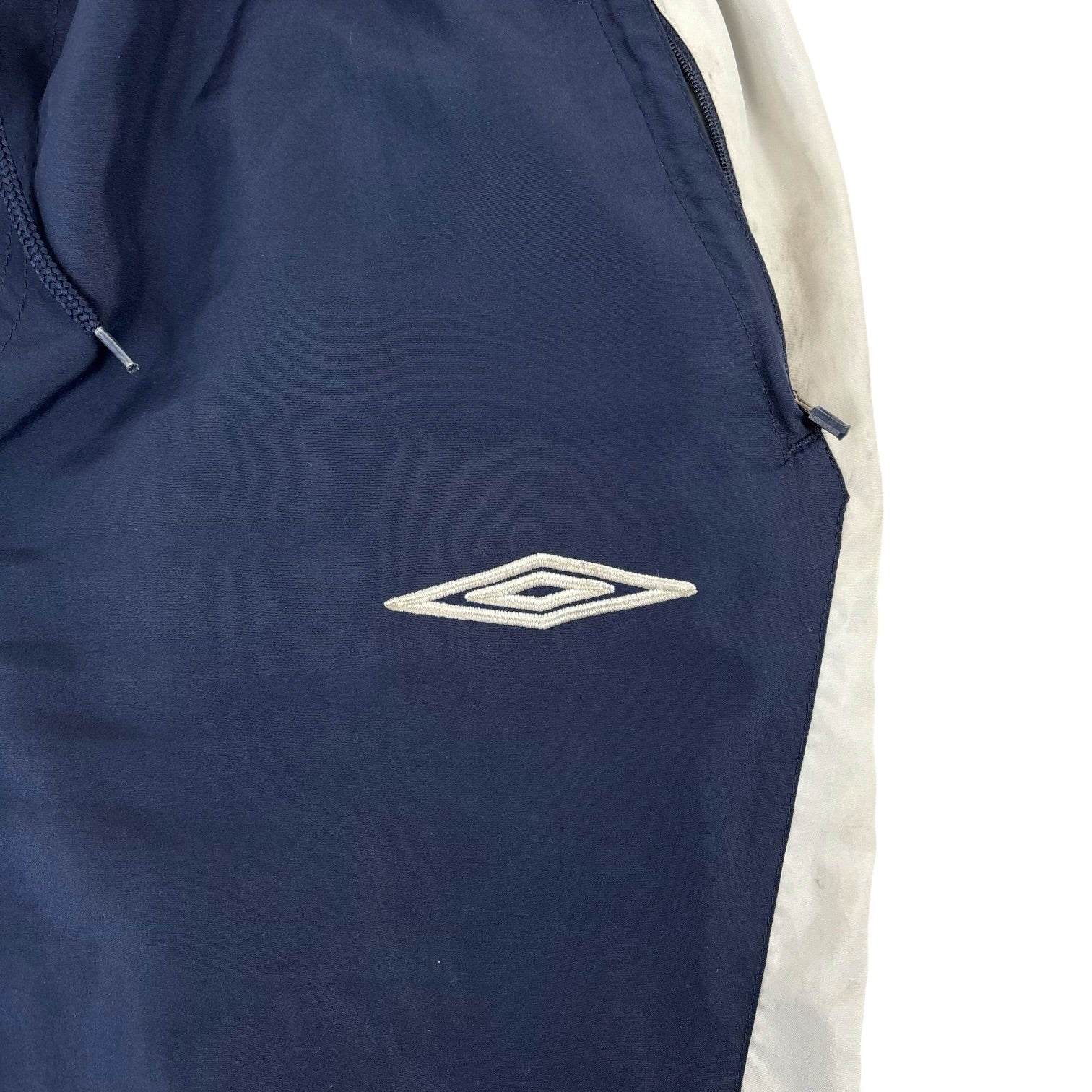 Umbro Y2K Navy Wide-Leg Baggy Trackies (M)