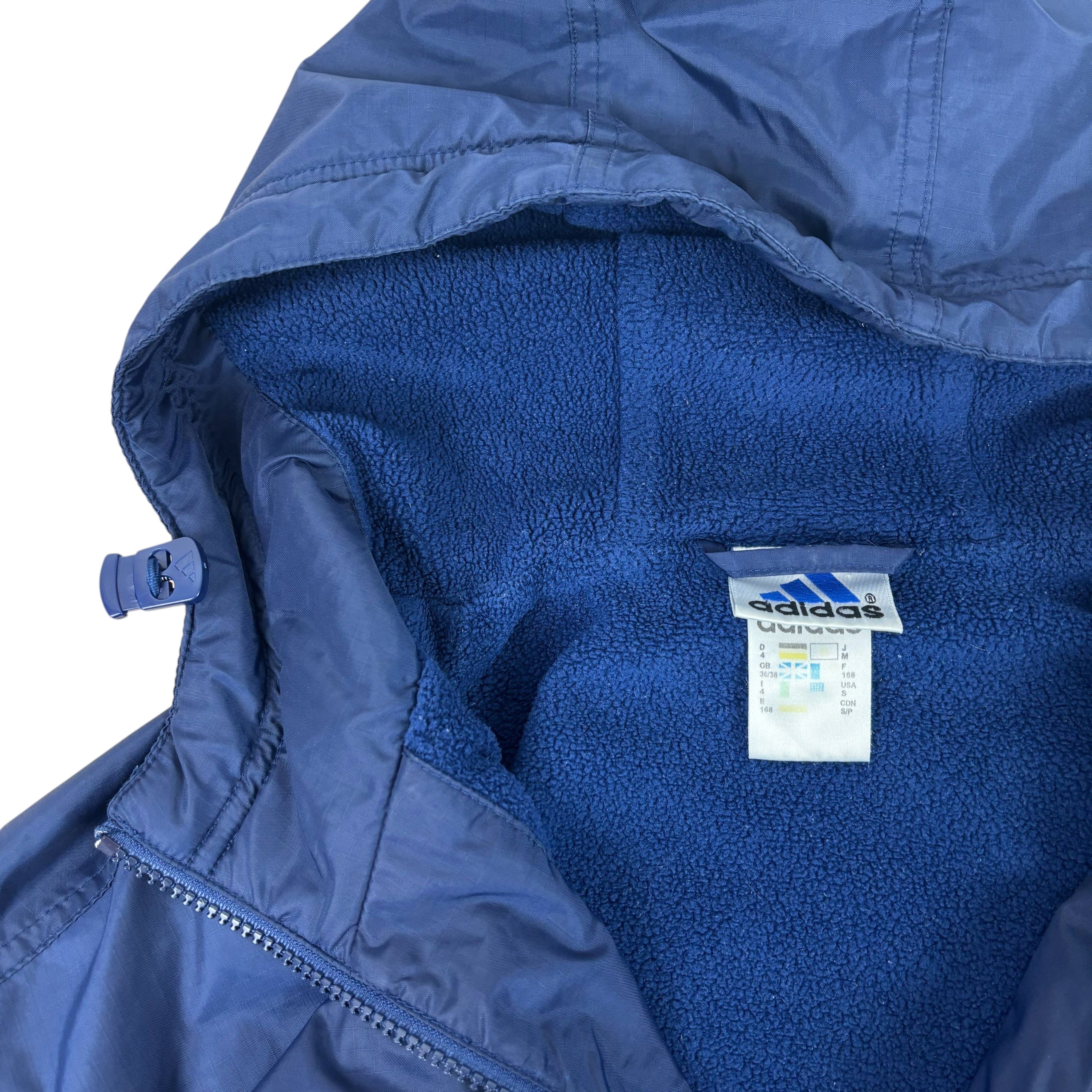 Adidas Y2K Navy Fleece-Lined Q-Zip Jacket (S)