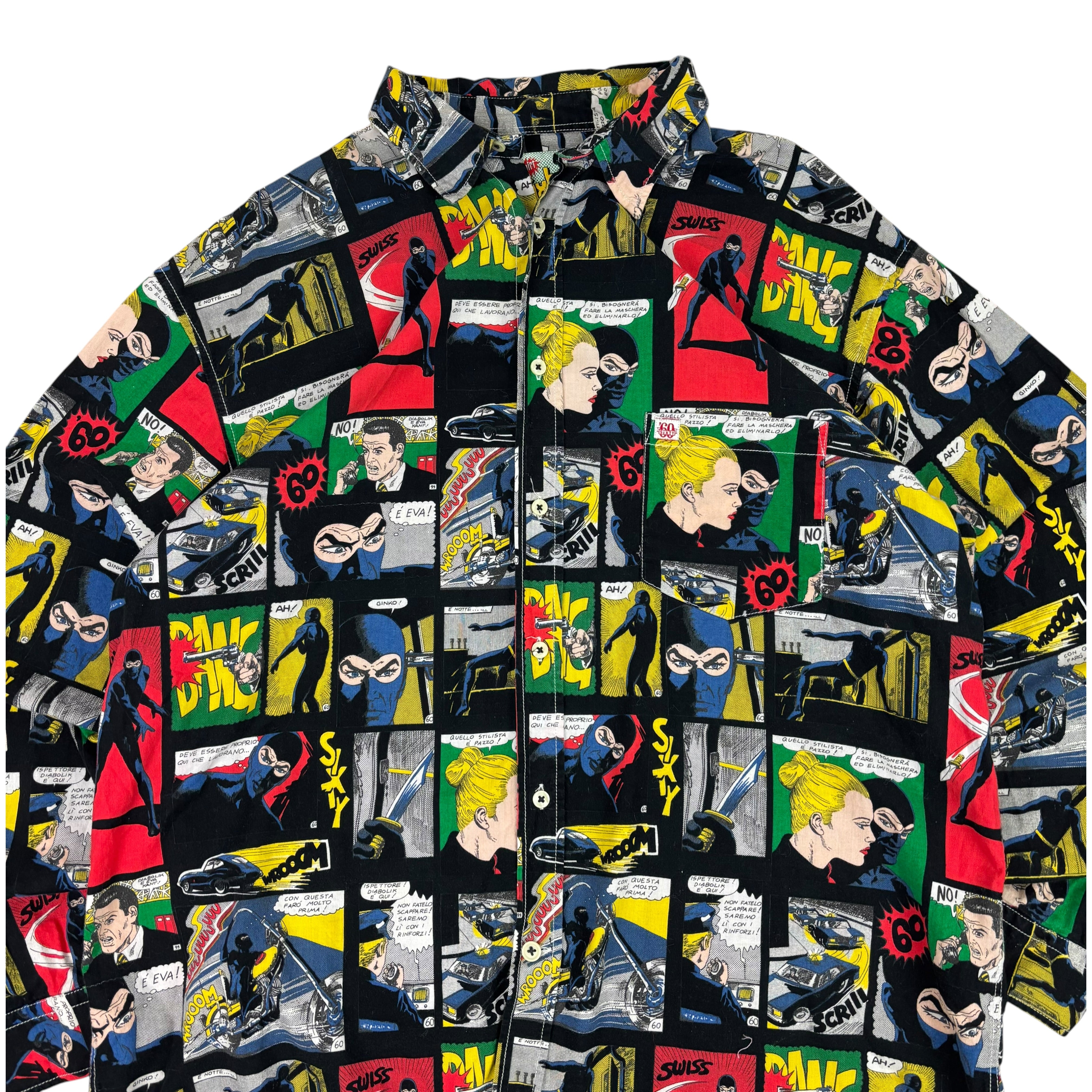 Sixty Pop-Art Diabolik Comic Book Graphic Shirt (XL)