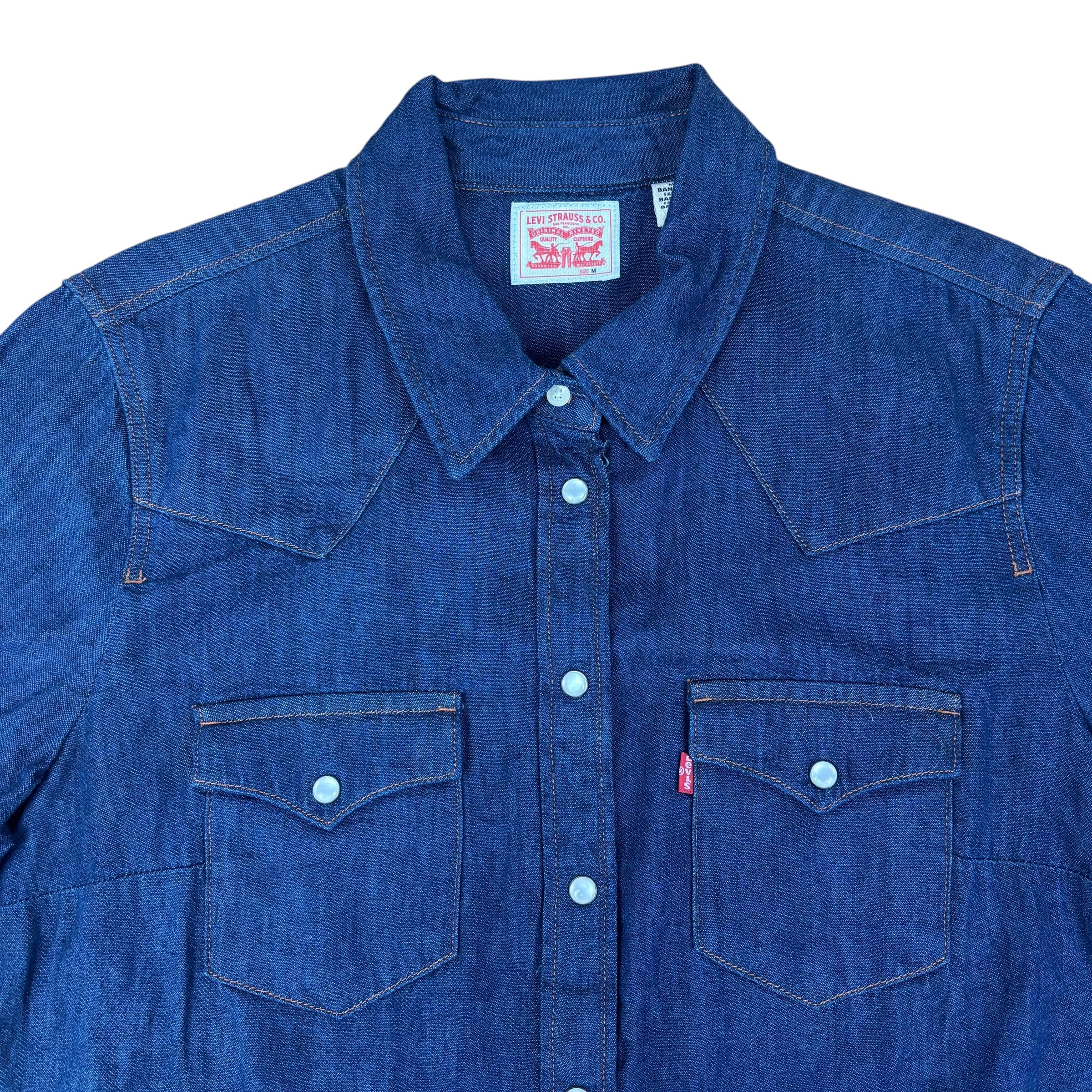 Levi’s Western Denim Pearl Snap Shirt (Women’s M)