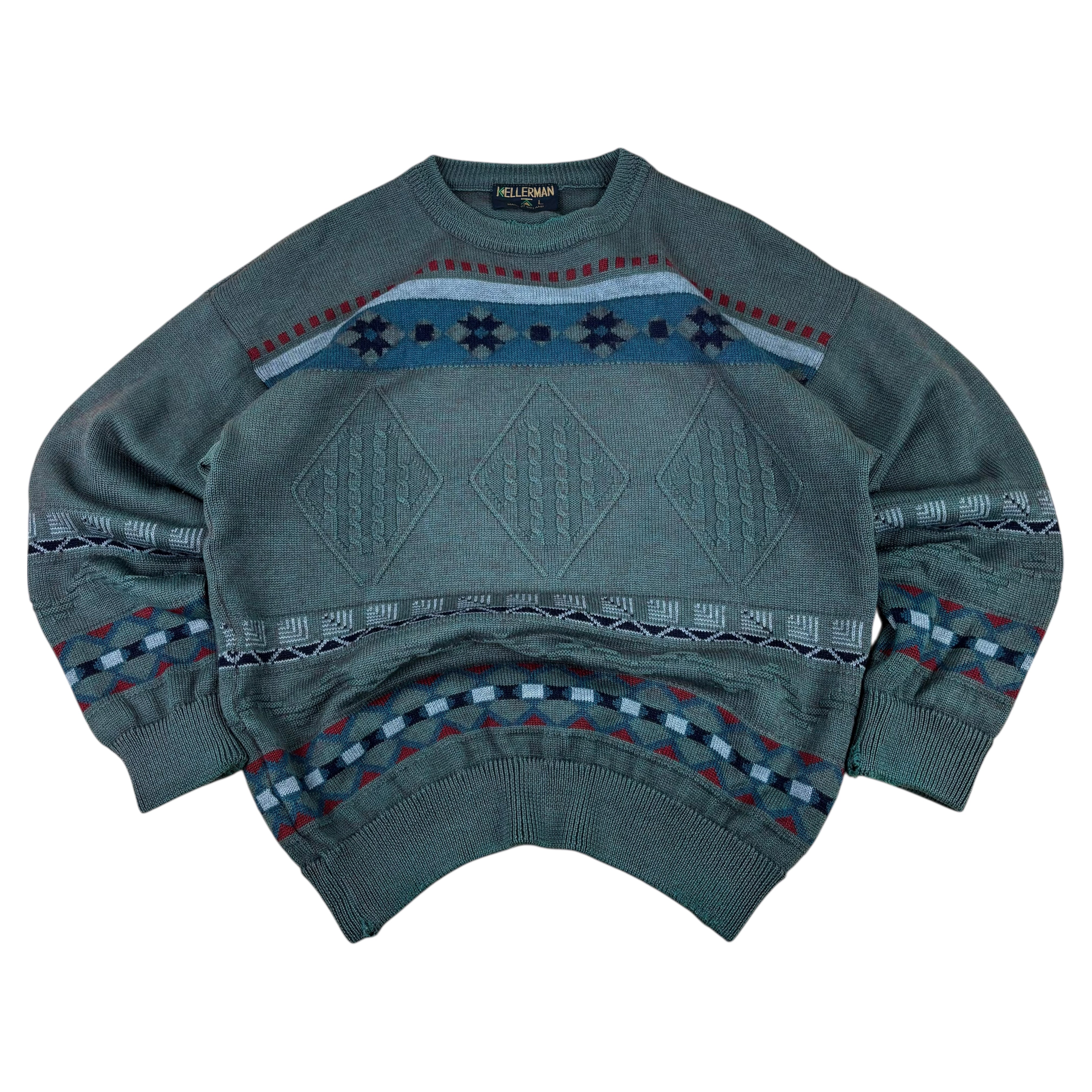 Kellerman Vintage Made in Ireland Knitted Fisherman Sweater (L)