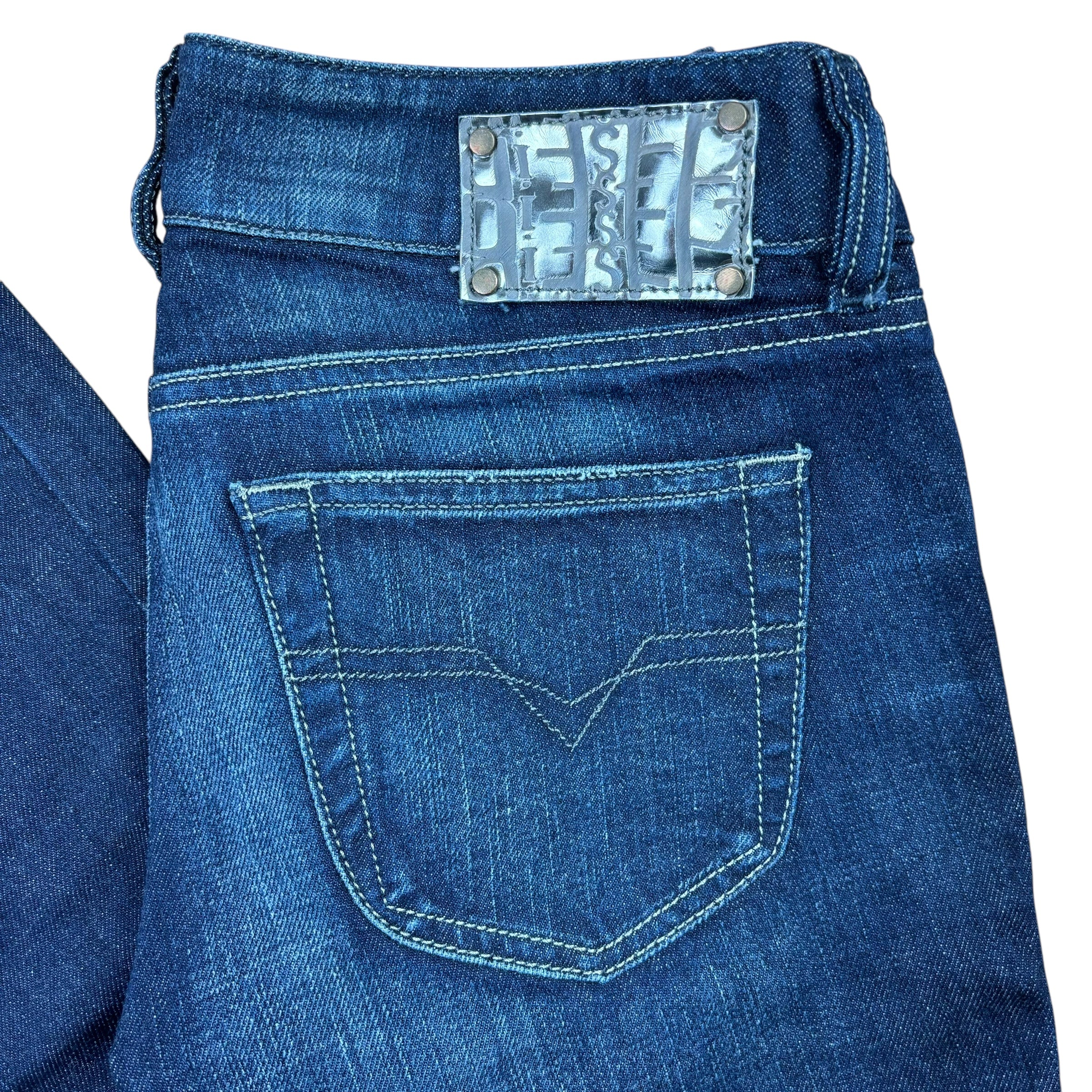 Diesel Louvley Y2K Flared Washed Denim Jeans (25”x32”)