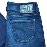 Diesel Louvley Y2K Flared Washed Denim Jeans (25”x32”)