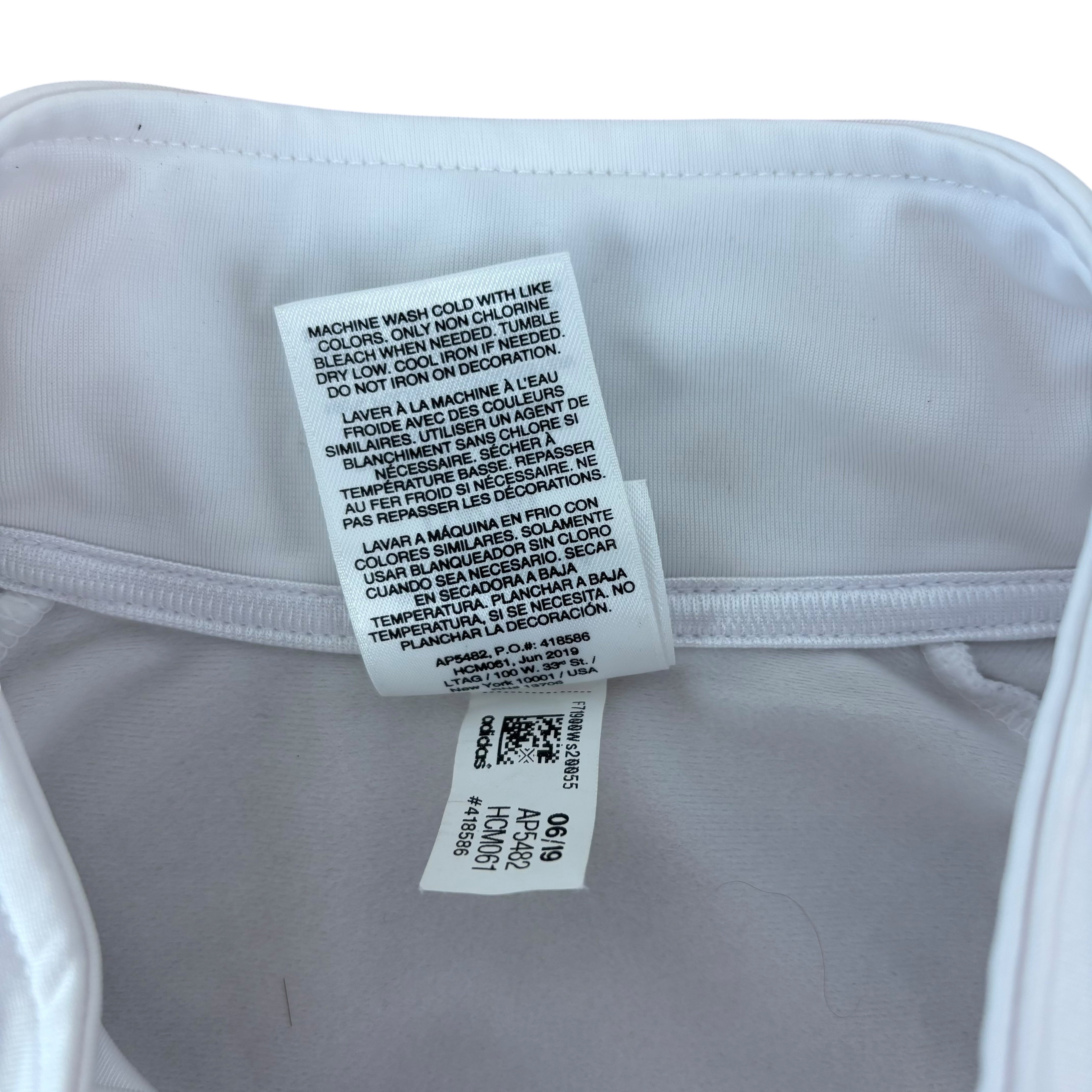 Adidas White Spell-Out Track Jacket (Women’s L)