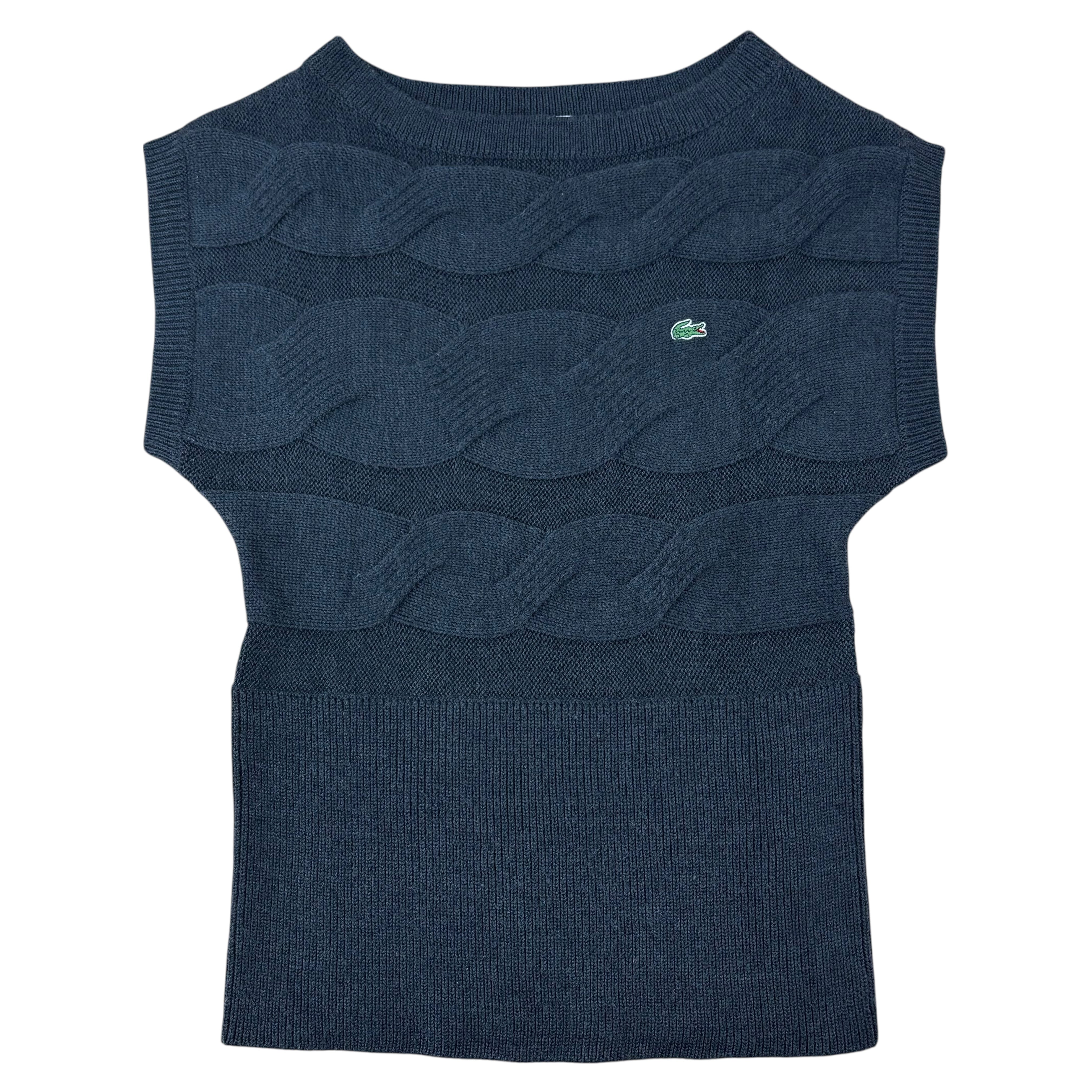 Lacoste Vintage Grey Knitted Sweater Vest (Women’s S)