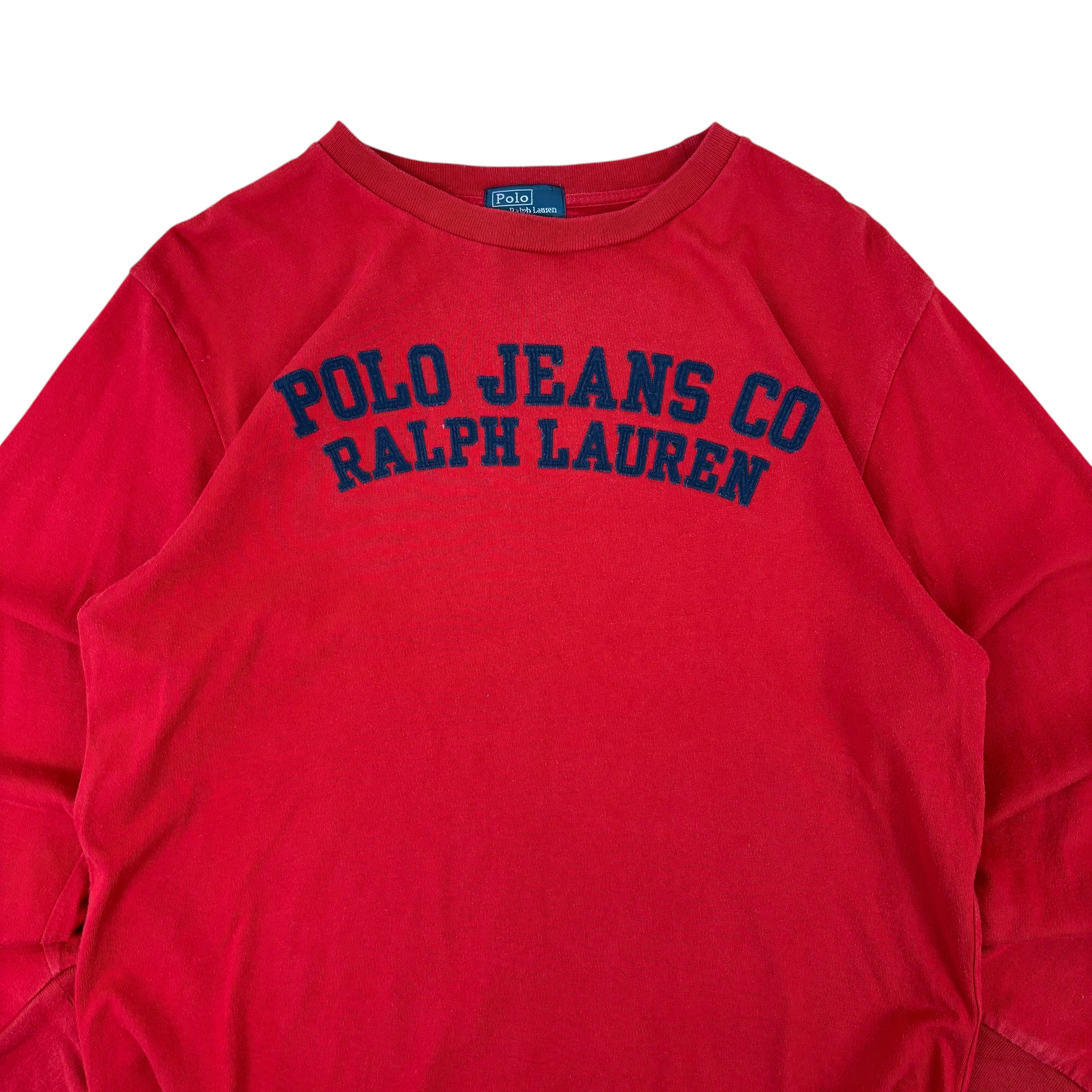 Polo Ralph Lauren Red Spell-Out LS Tee (Women’s M)