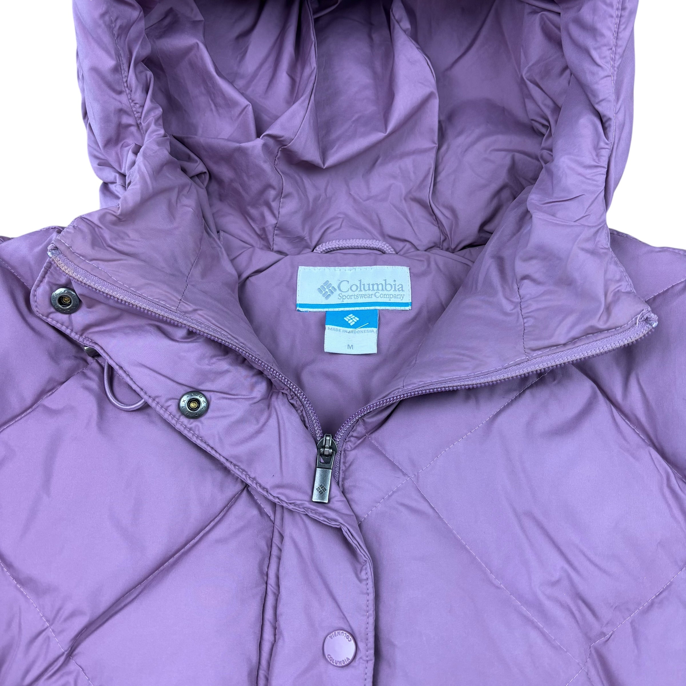 Columbia Lilac Diamond-Stitch Puffer Gilet (Women’s M)