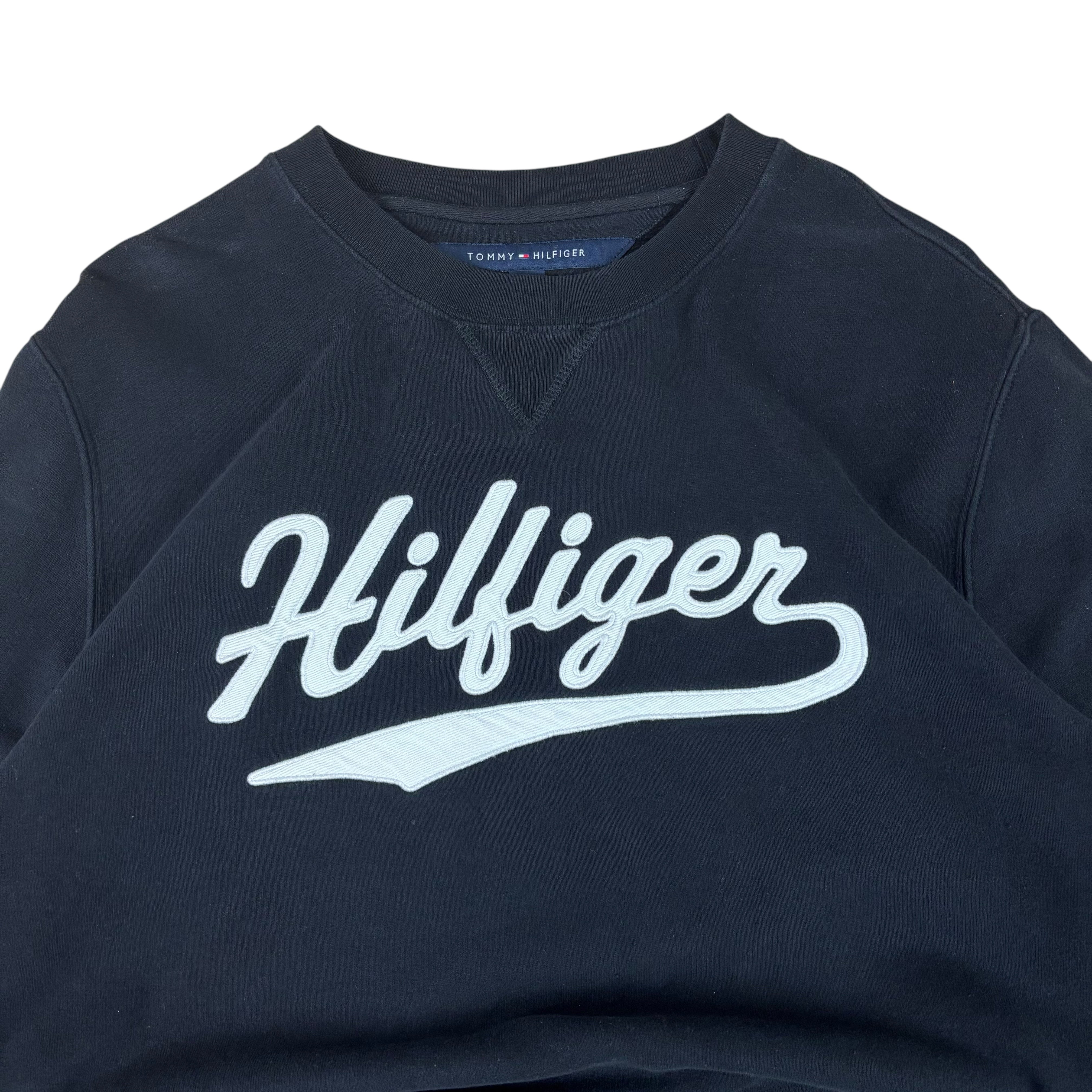 Tommy Hilfiger Black Spell-Out Sweater (M)