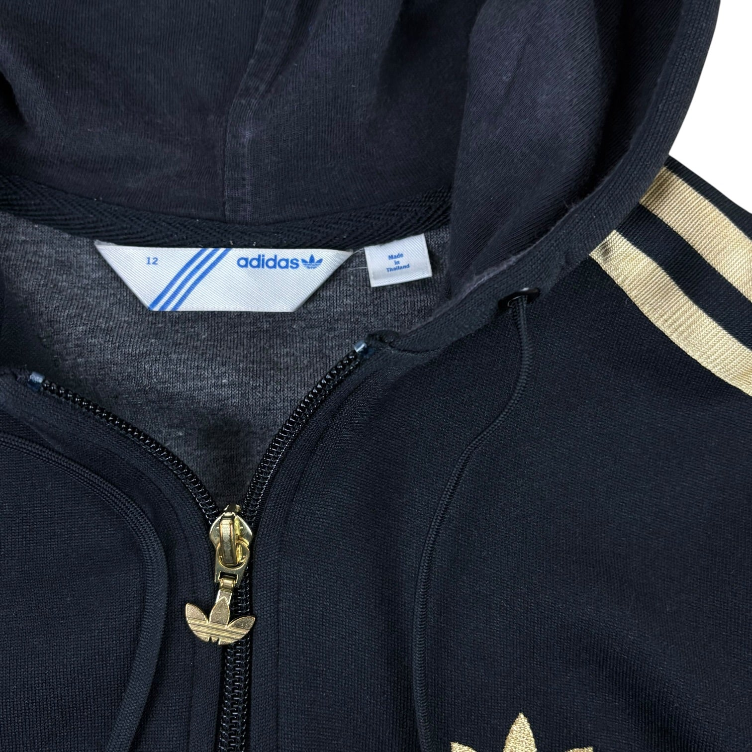 Adidas Y2K Gold Logo Hoodie (Women’s S)