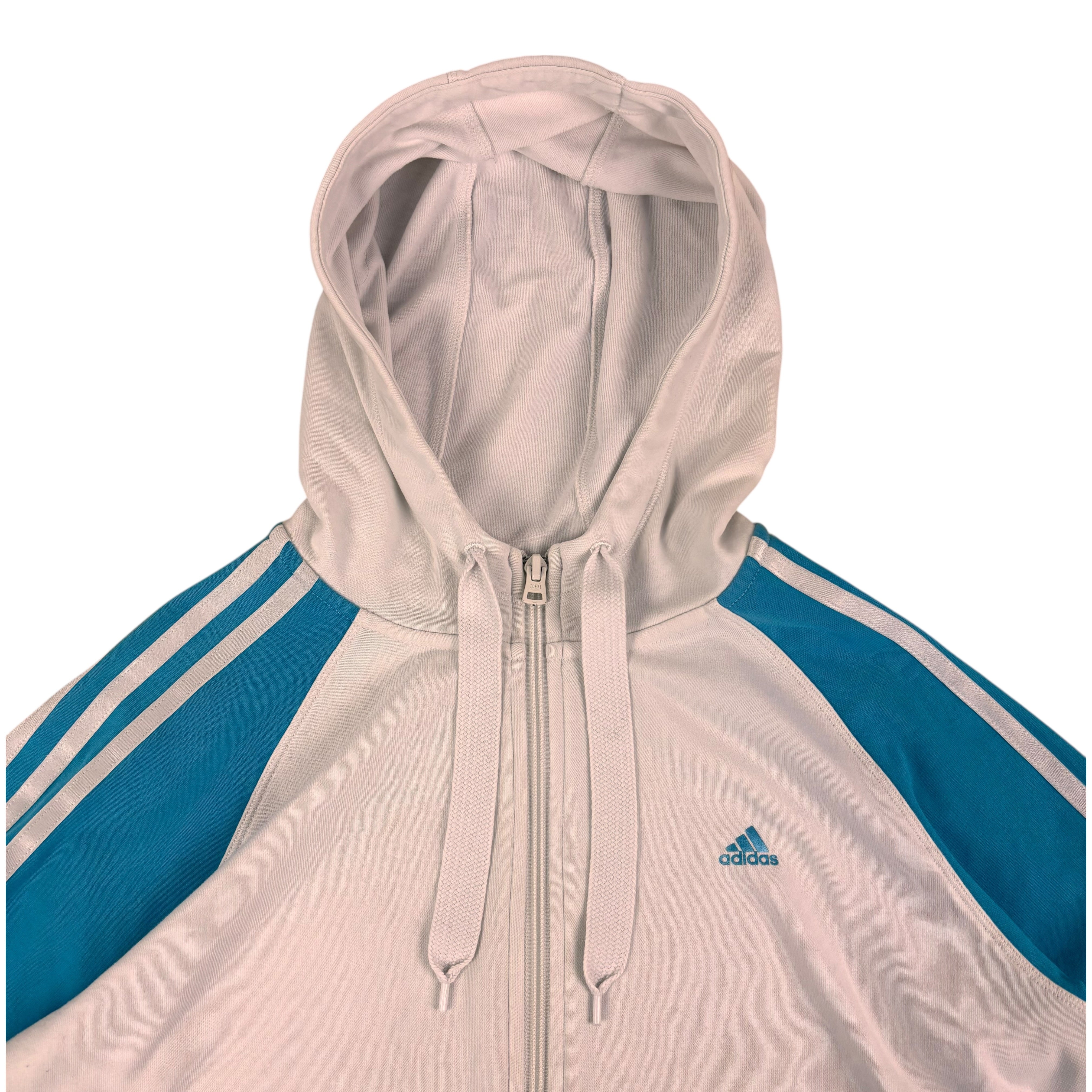 Adidas Blue & White Y2K Hoodie (Women’s S)