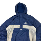 Adidas Y2K Navy Fleece-Lined Q-Zip Jacket (S)