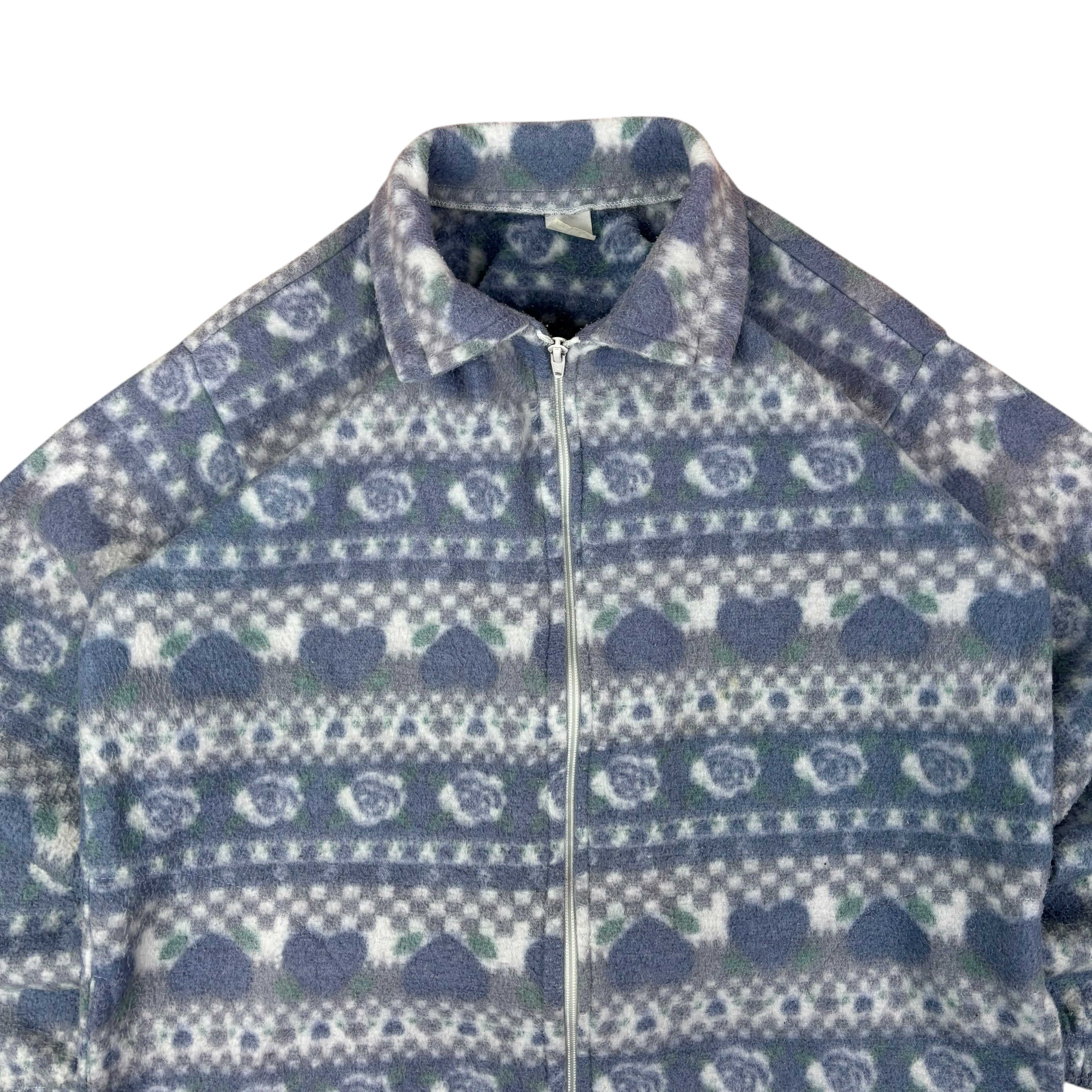 Vintage Blue Pattern Fleece (S)