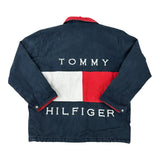 Tommy Hilfiger Sailing Gear 90s Denim Flag Quilted Jacket (XL)