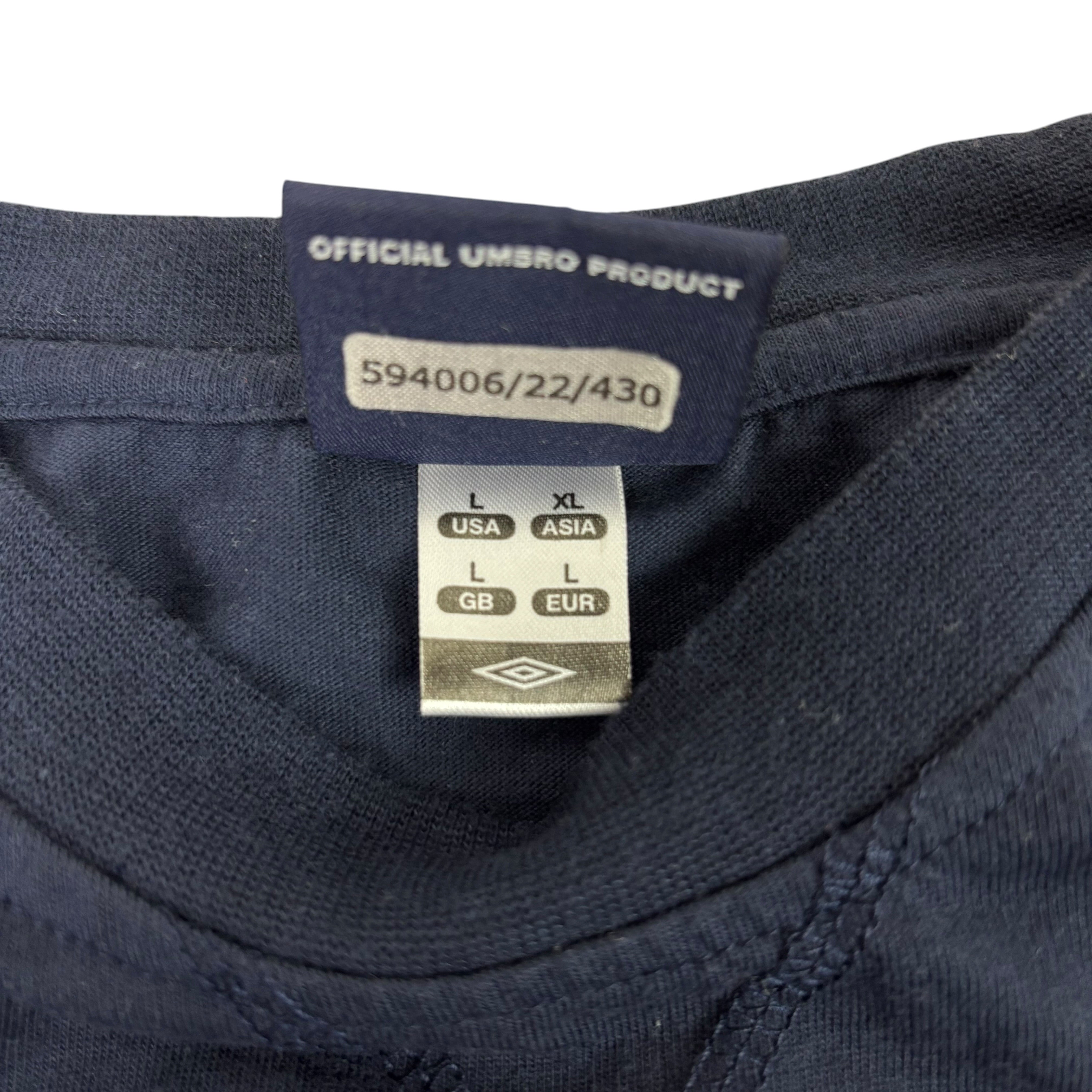 Umbro 90s Navy Logo Tee (L)