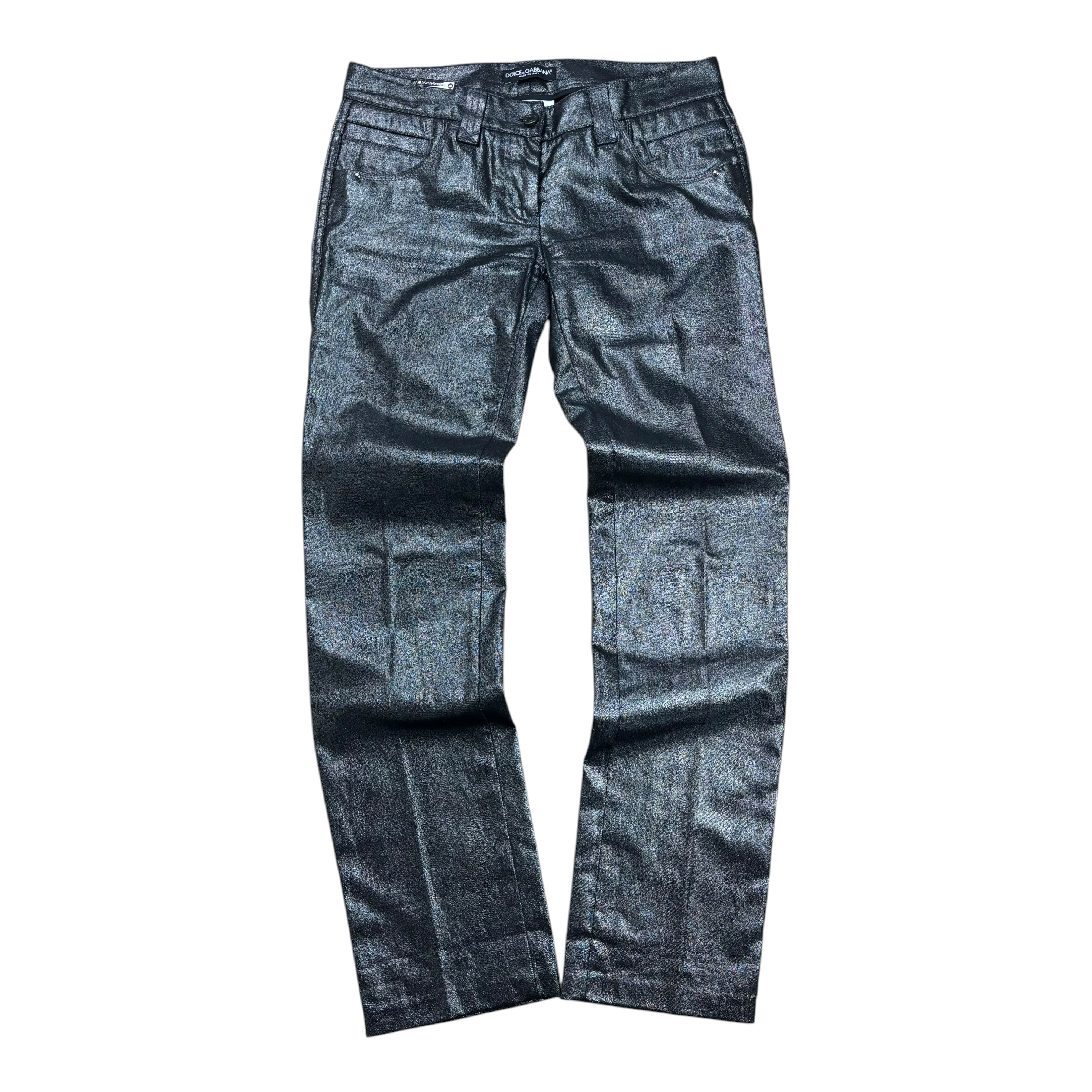 Dolce&Gabanna Y2K Silver Denim Pants (Women’s S)
