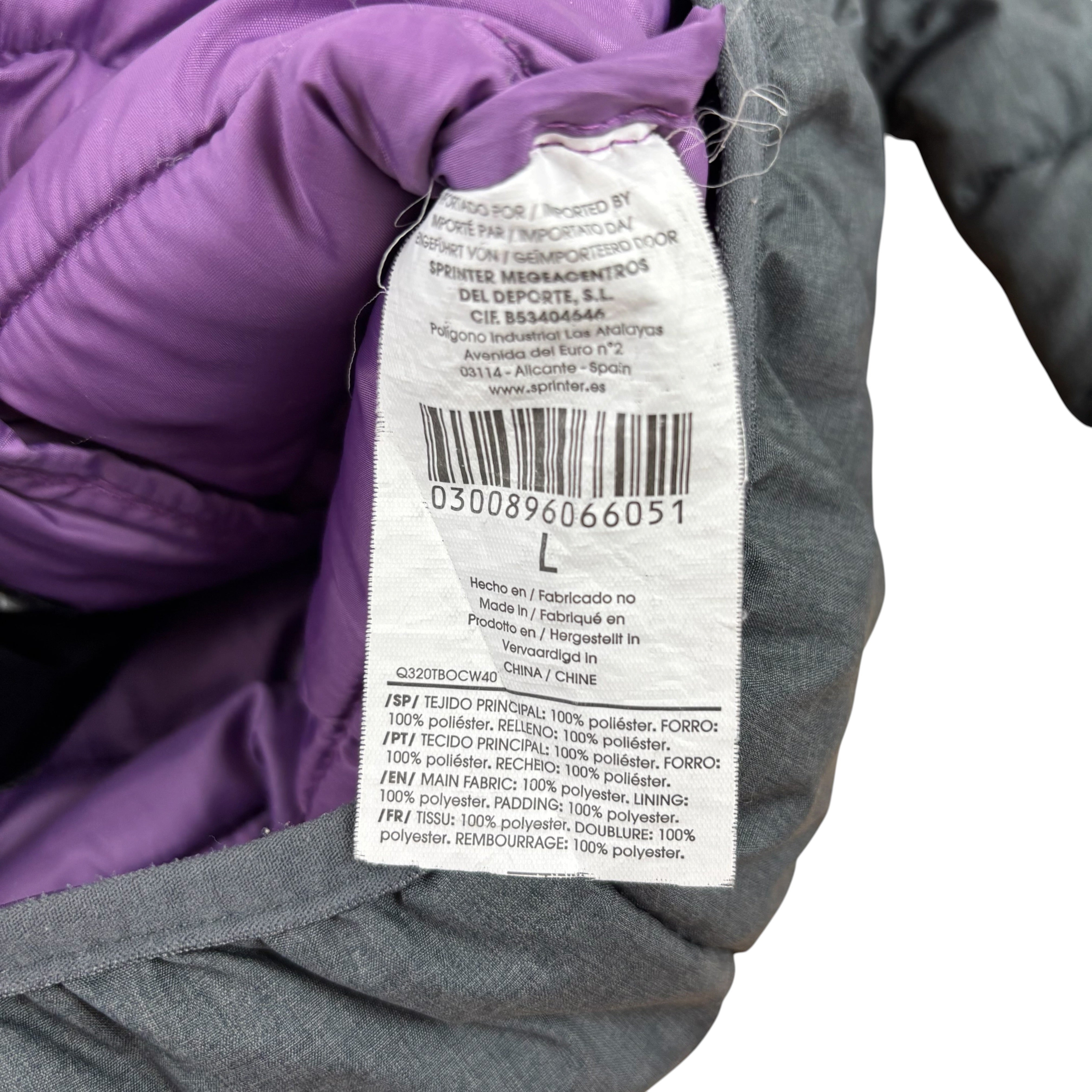 Boriken Grey Technical Quilted Jacket (Women’s L)