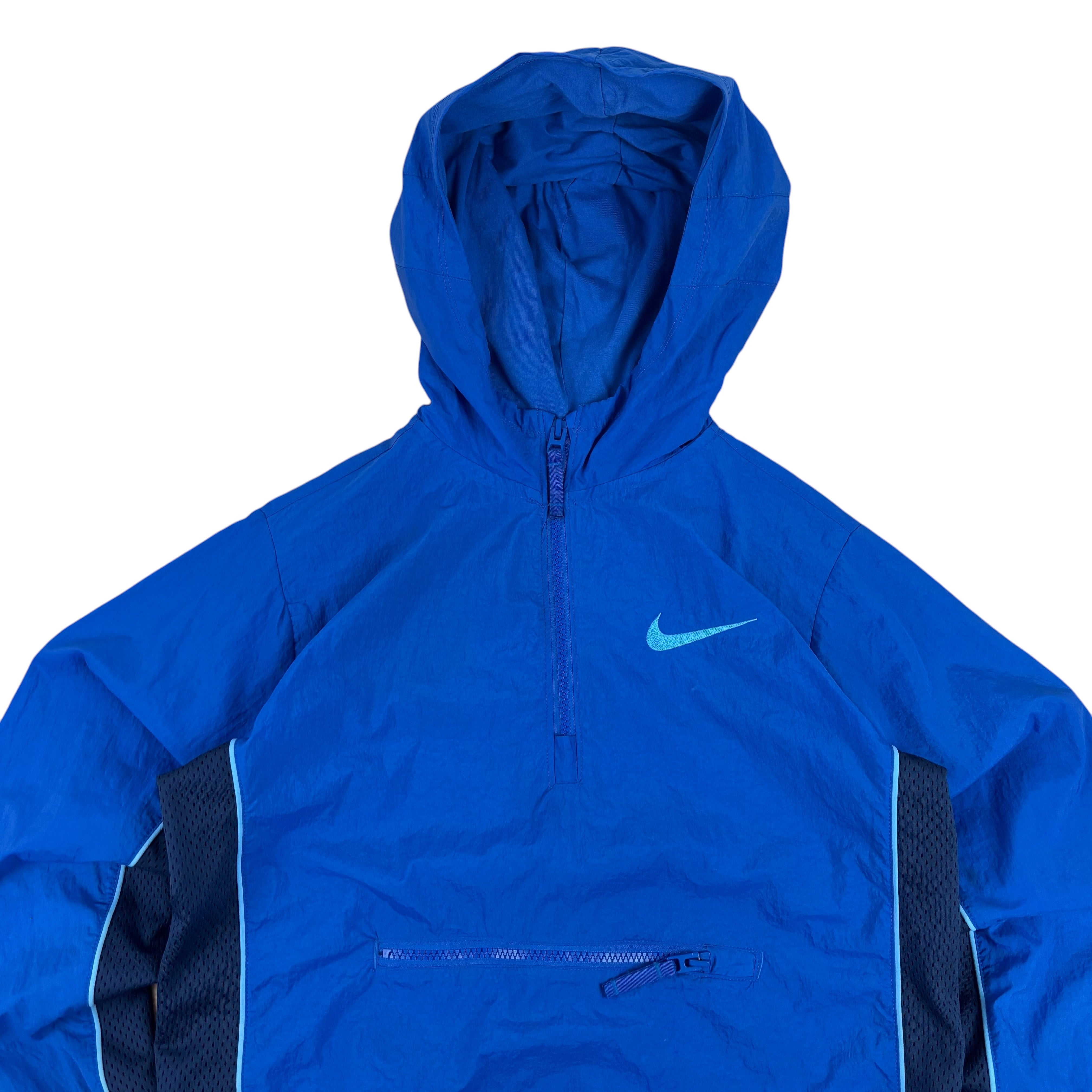 Nike Blue Q-Zip Spell-Out Windbreaker (12-14yrs)