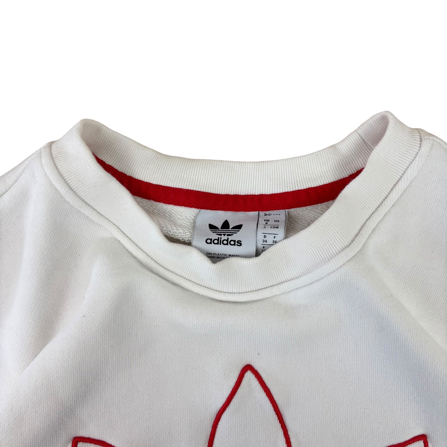 Adidas White Trefoil Sweater (Women’s S)