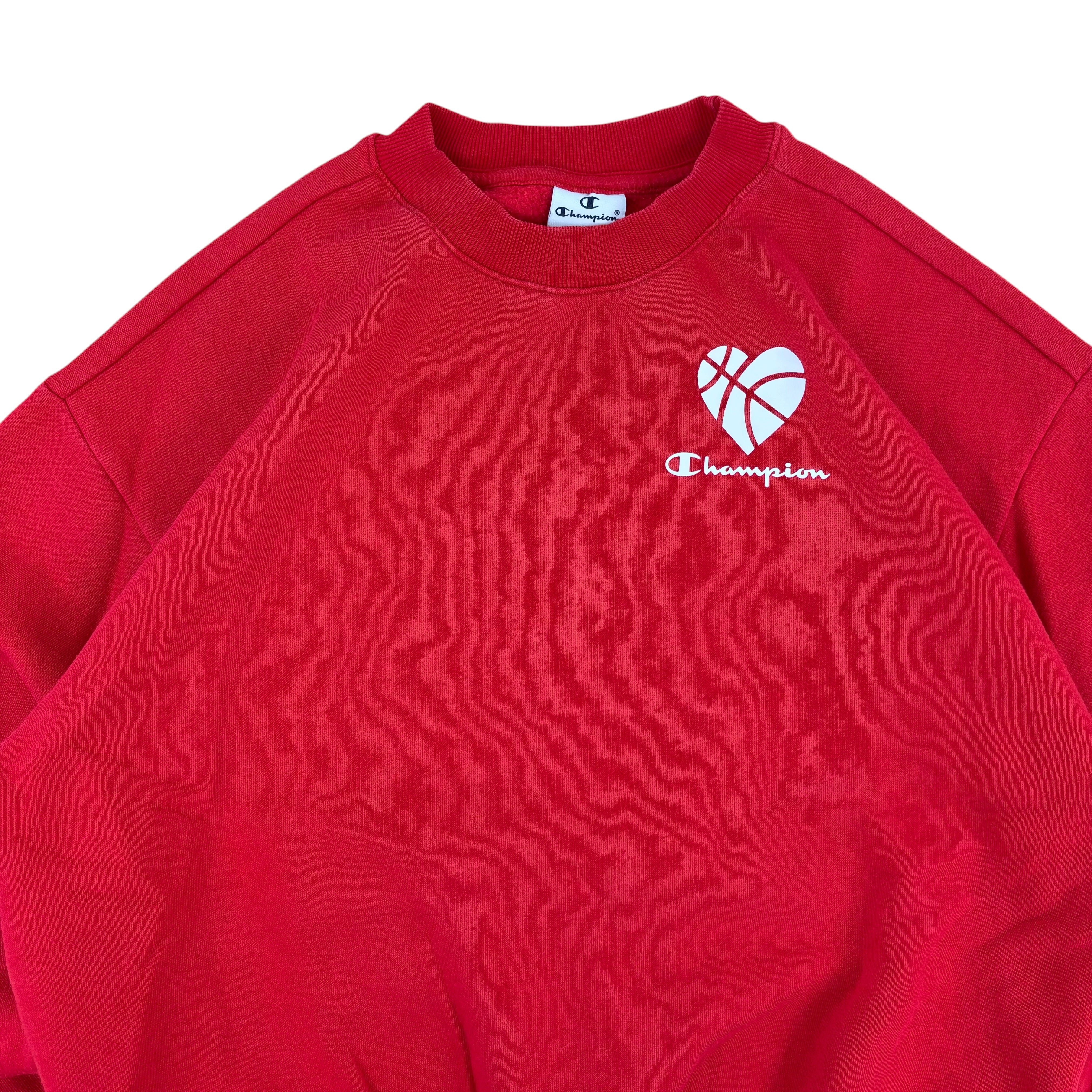 Champion Myla Love Basketball Red Cropped Sweater (Women’s S)