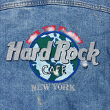 Hard Rock Cafe New York Vintage Bleach-Dyed Denim Jacket (L)