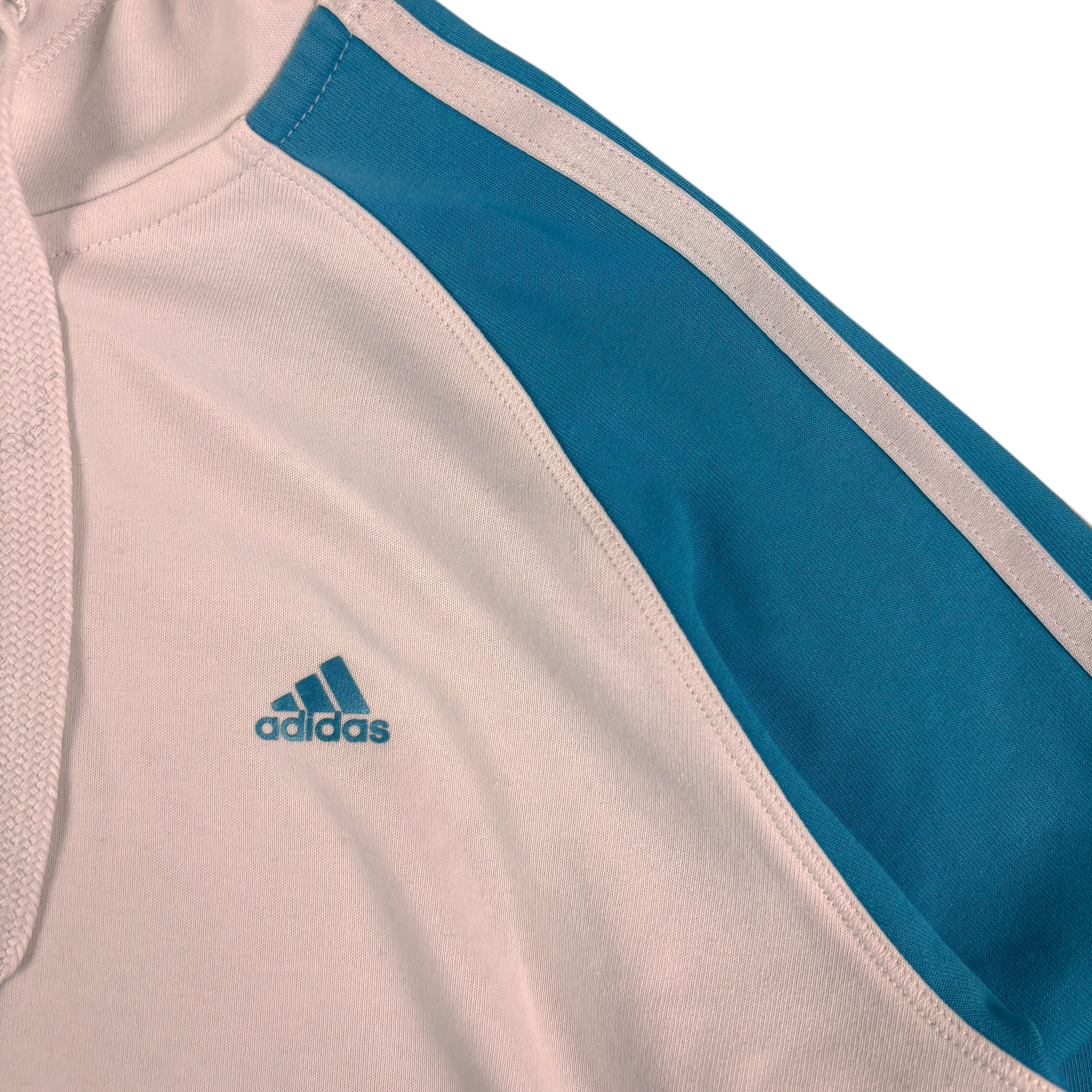 Adidas Blue & White Y2K Hoodie (Women’s S)