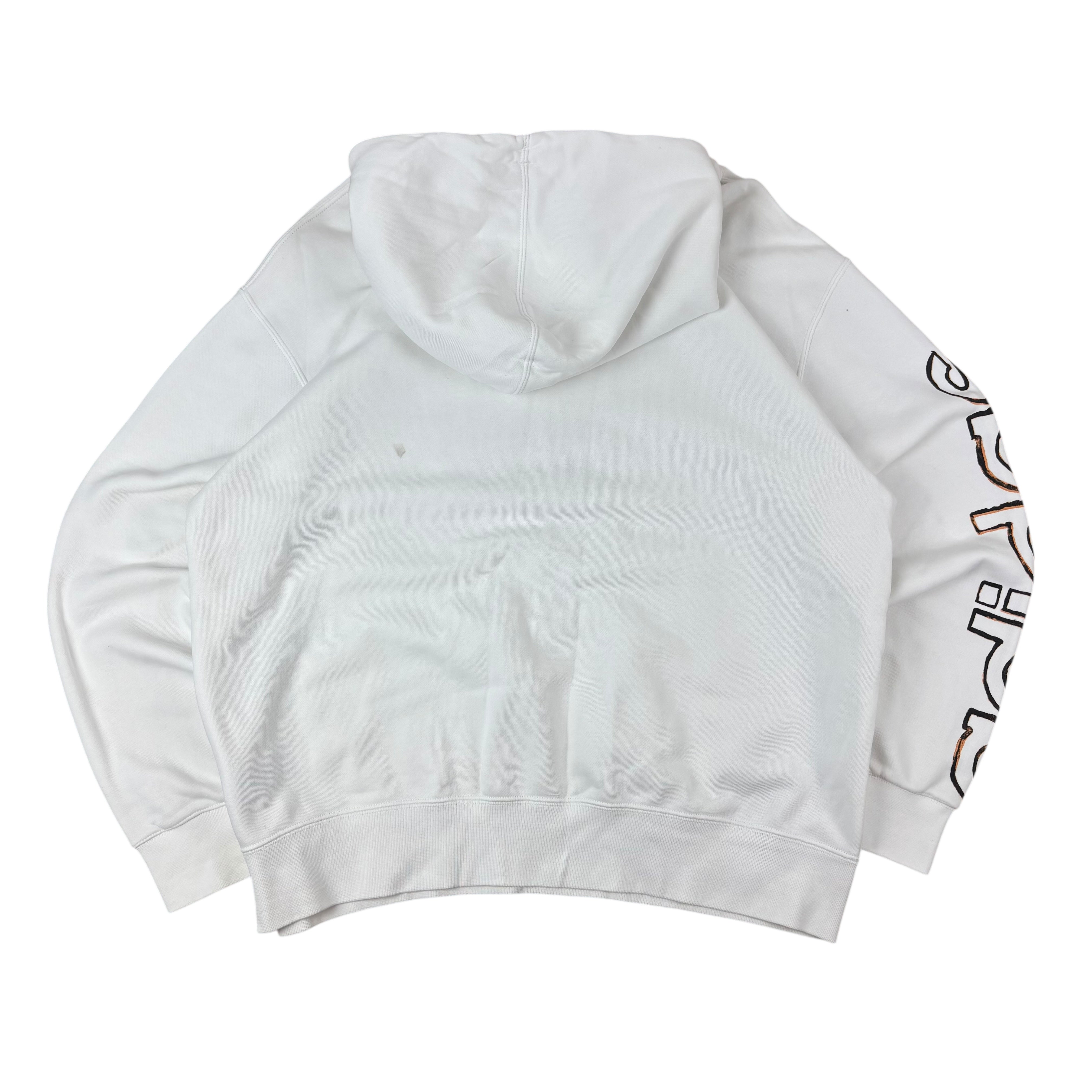Adidas White Logo Graphic Hoodie (M)