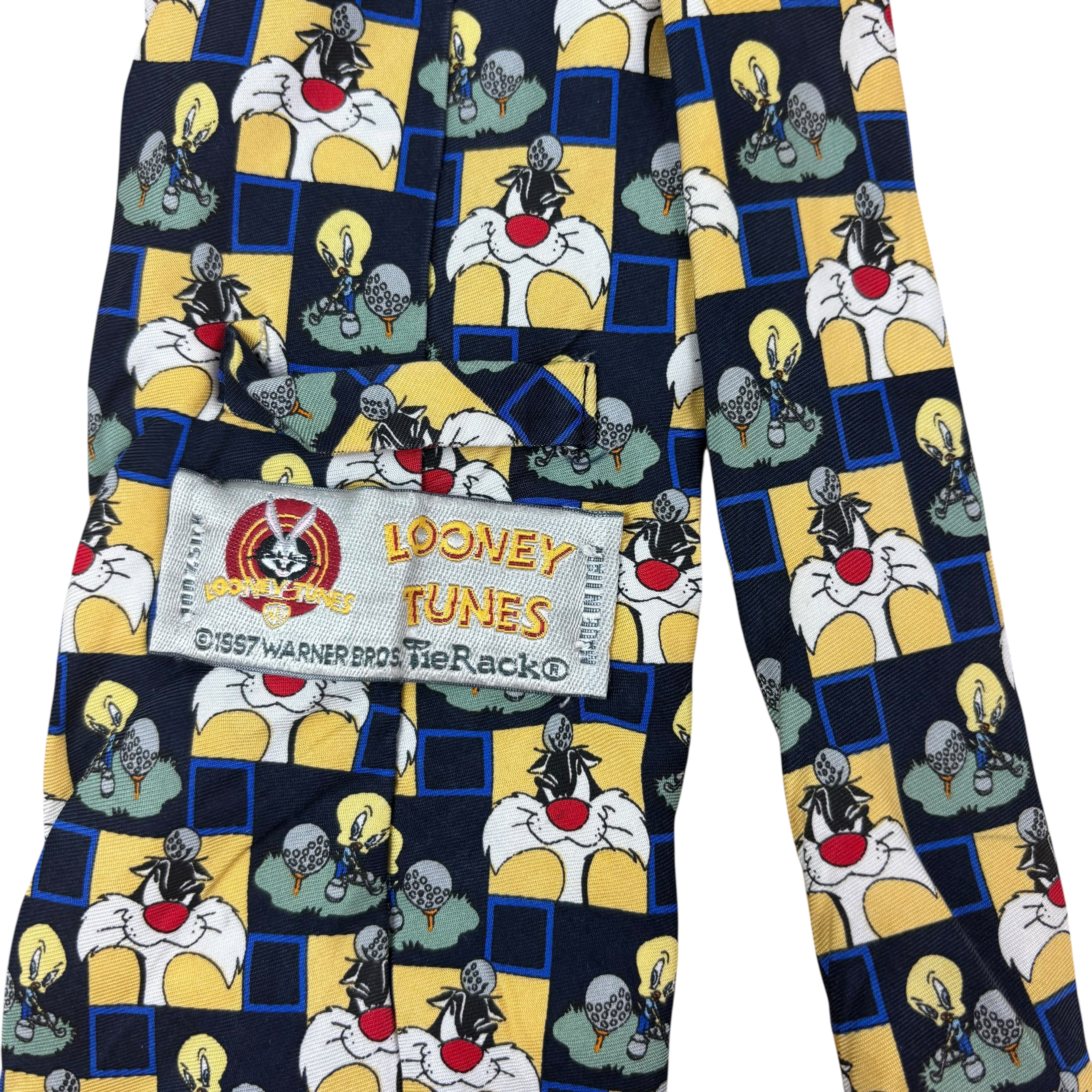 Warner Bros. Looney Tunes Tweety & Sylvester 1997 Golf Tie