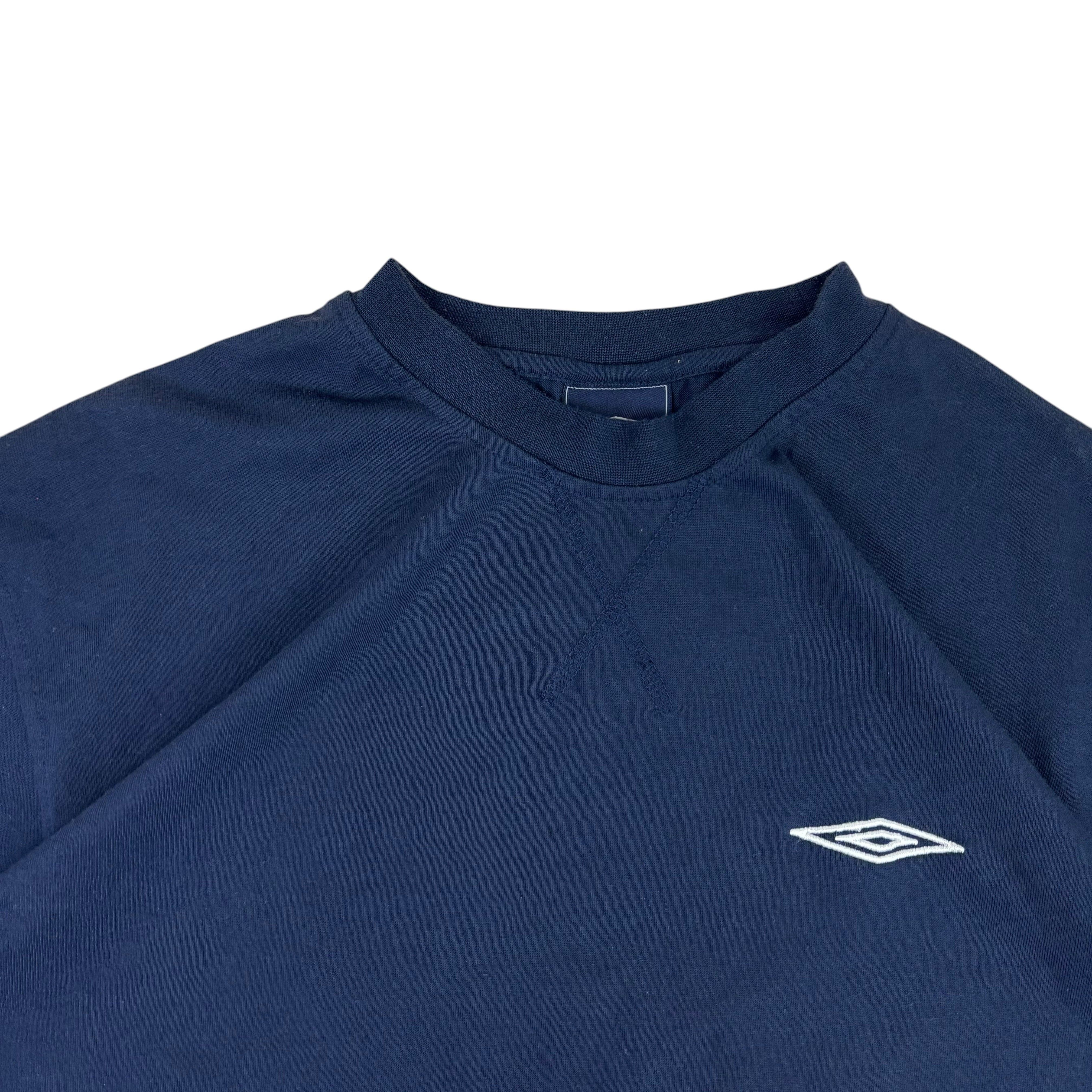 Umbro 90s Navy Logo Tee (L)