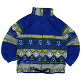 Vintage Blue Flower Pattern Fleece (M)