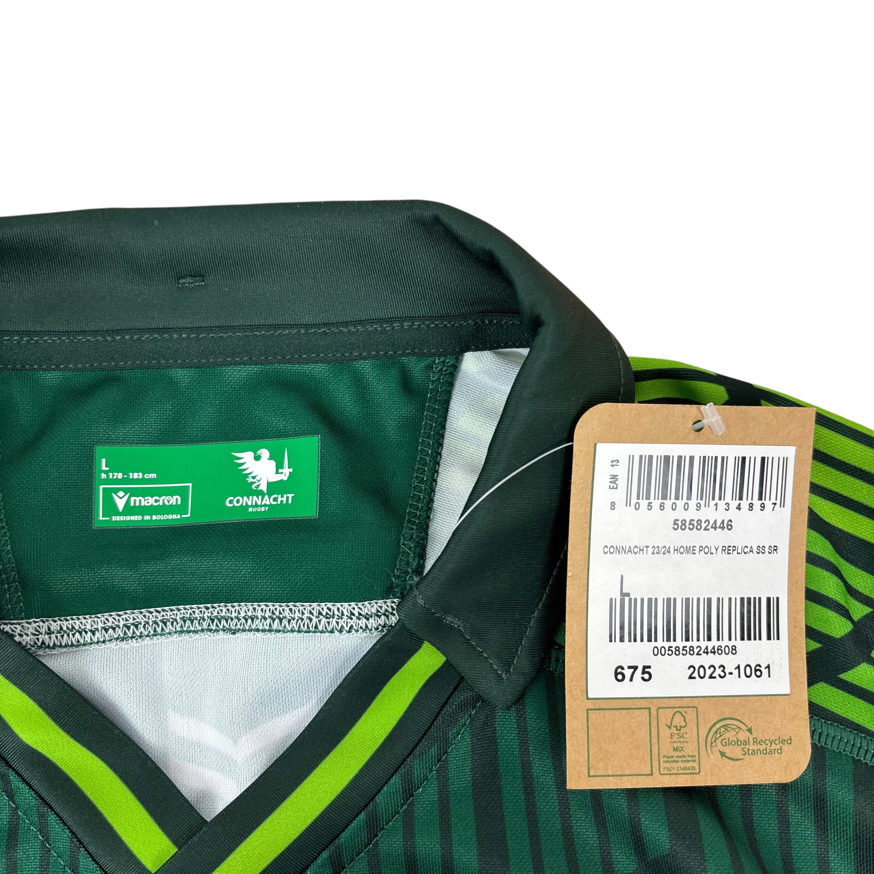Macron Connacht Rugby 2023/24 Squad Signed Home Jersey (L)