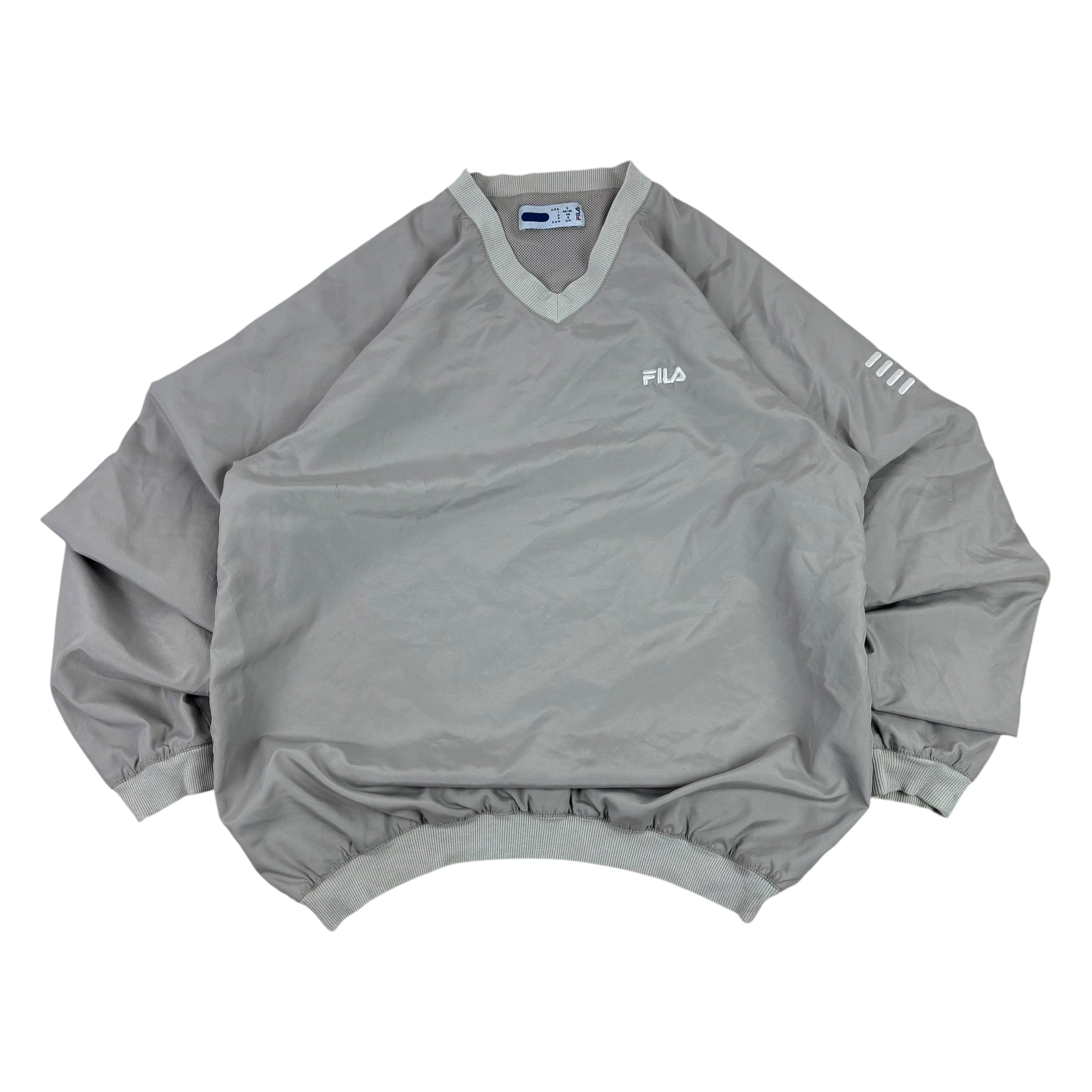 FILA Grey Y2K Pull-Over Windbreaker (S)