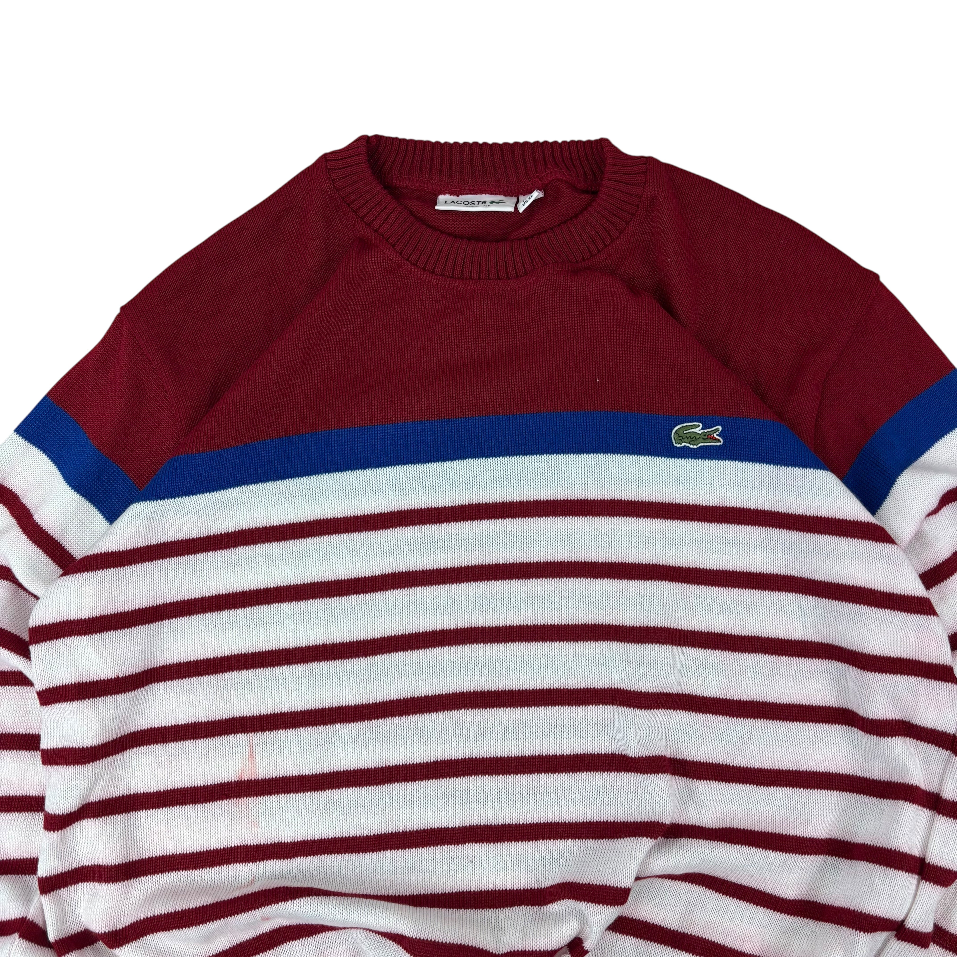 Lacoste Y2K Striped Knitted Sweater (XL)