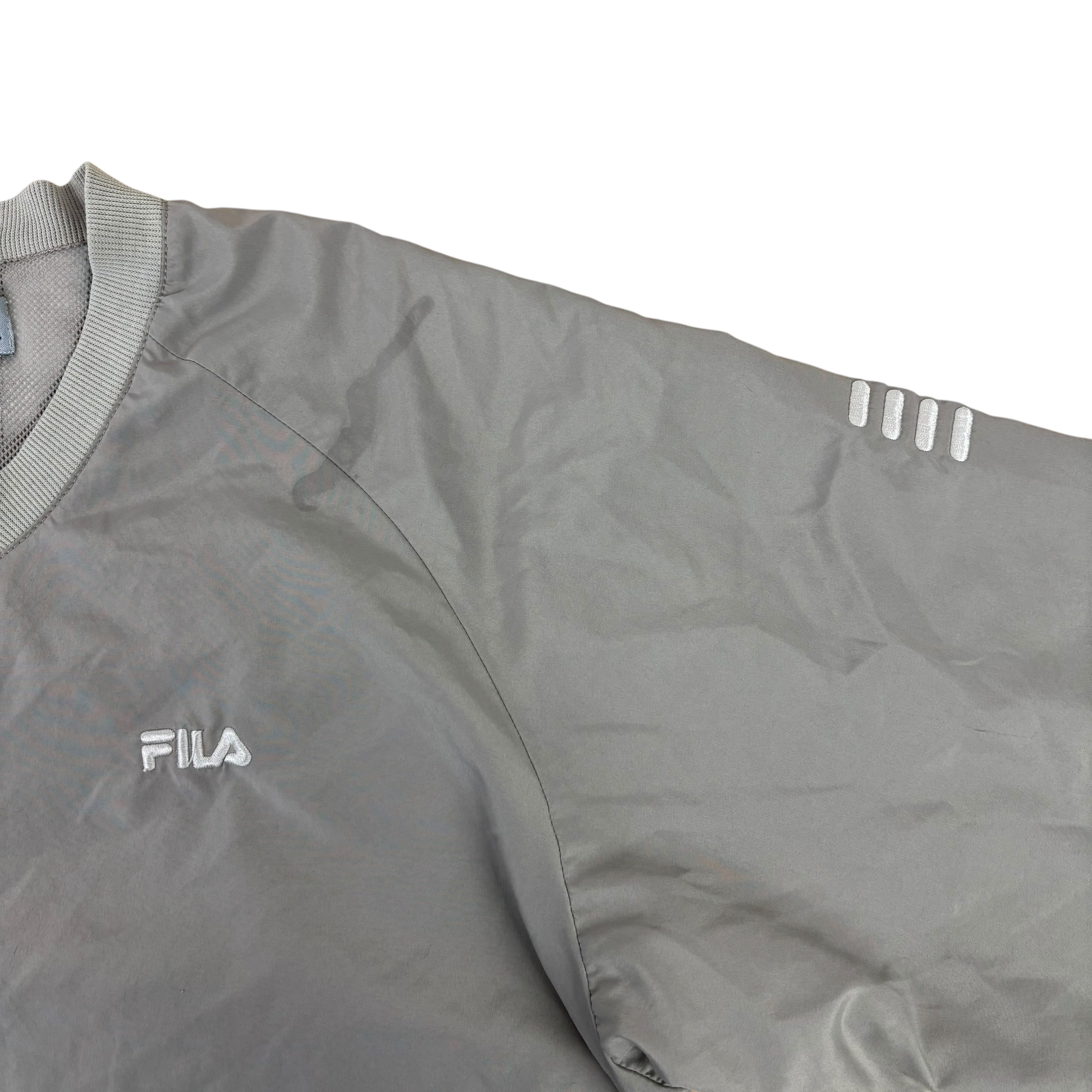 FILA Grey Y2K Pull-Over Windbreaker (S)