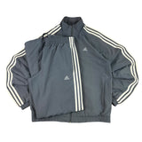 Adidas Performance Essentials Grey Y2K Windbreaker Tracksuit (M)