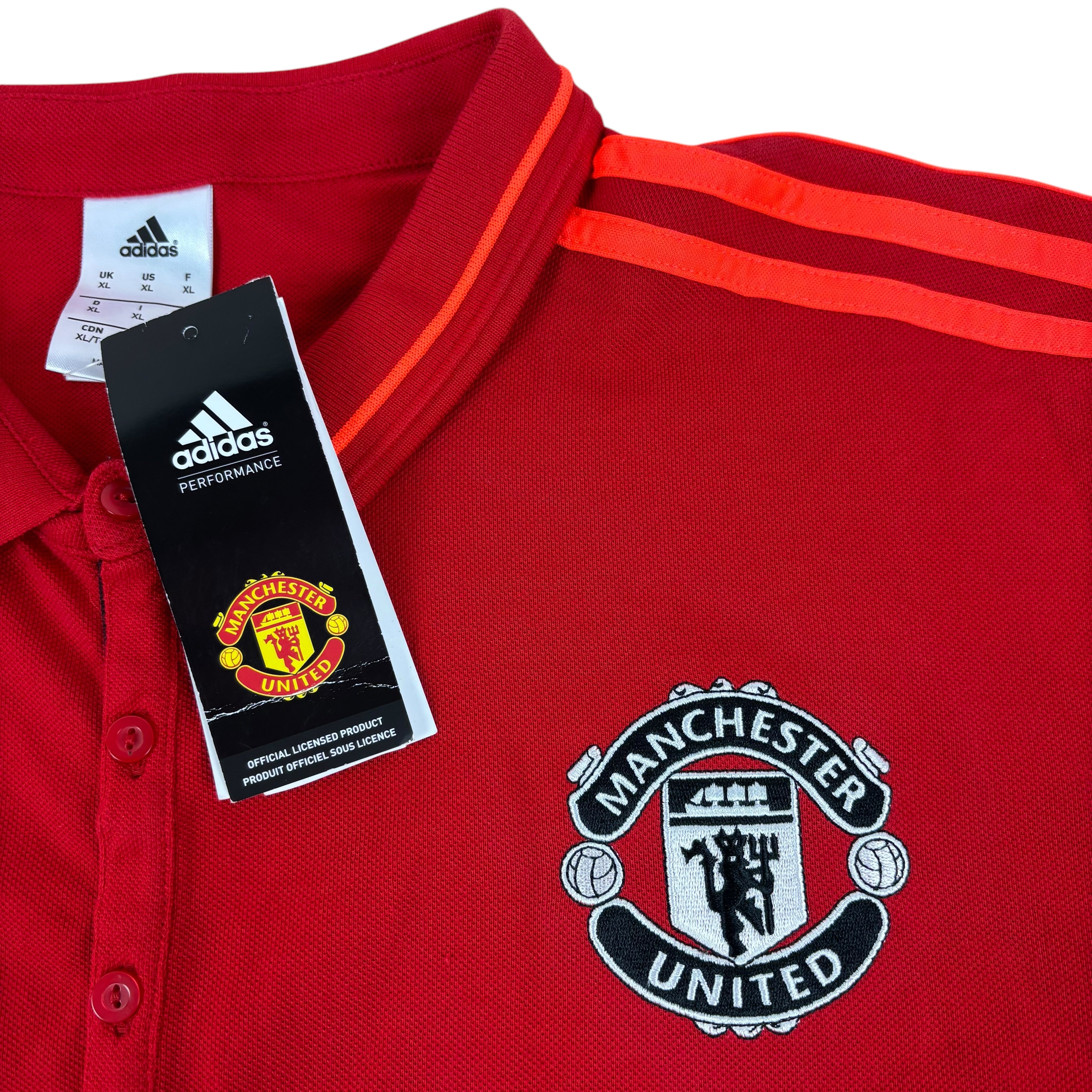 Adidas Manchester United FC 2015/16 Home Polo Shirt BNWT (XL)