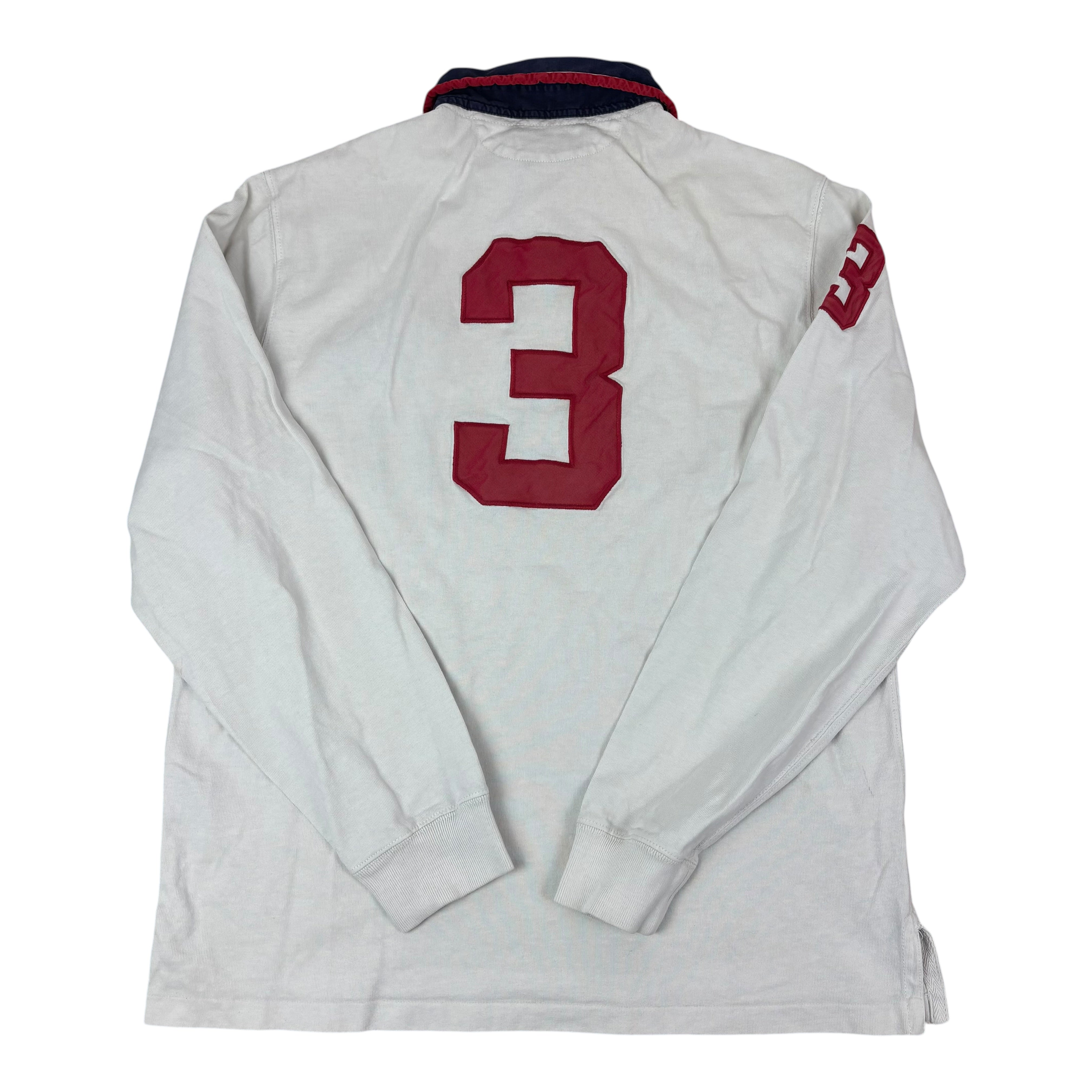 Polo Ralph Lauren 90s White Big Pony LS Polo Shirt (L)