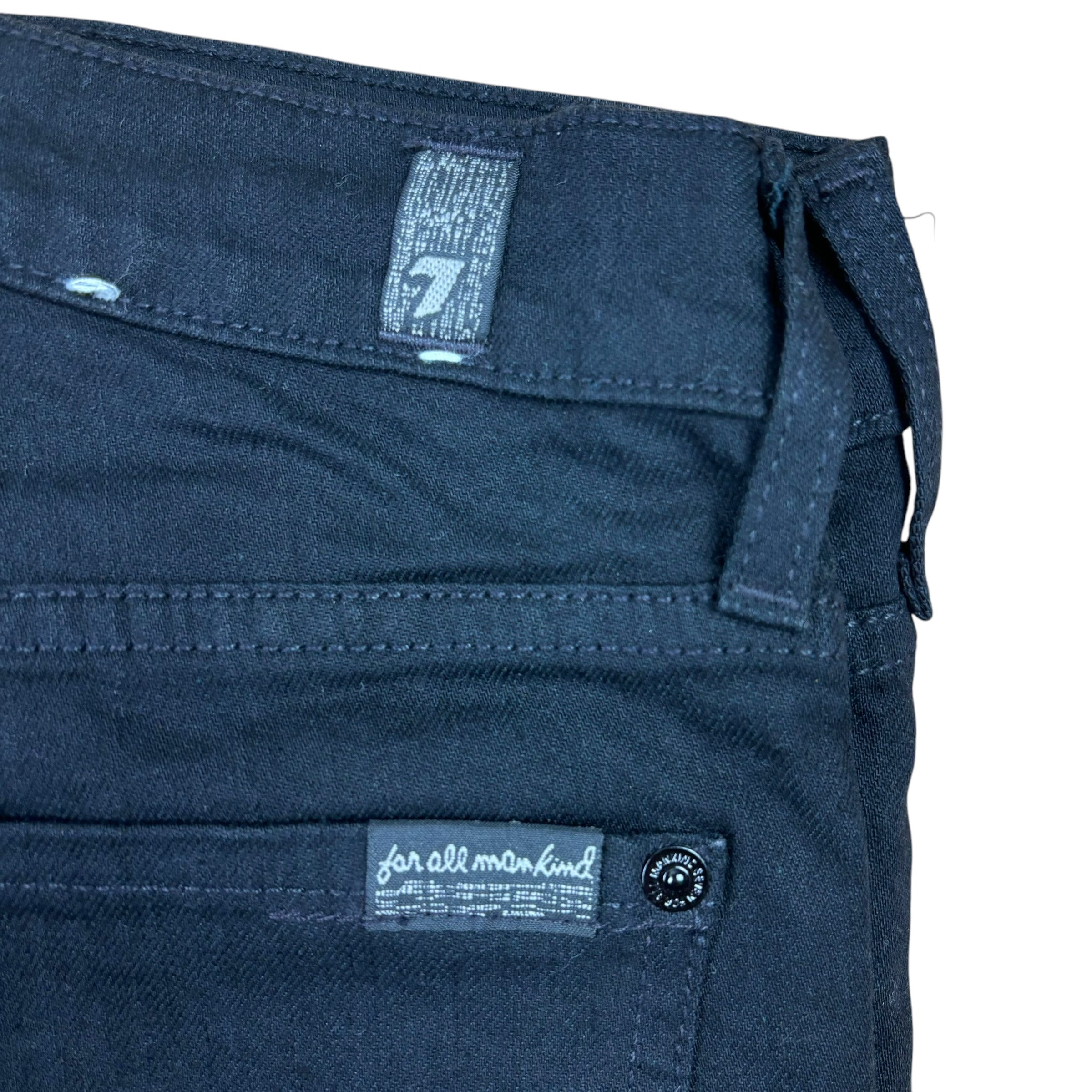 7 For All Mankind Black Y2K Bootcut Jeans (W24”)