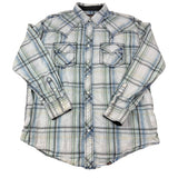 Cowboy Up Pearl Snap Plaid Shirt (XL)