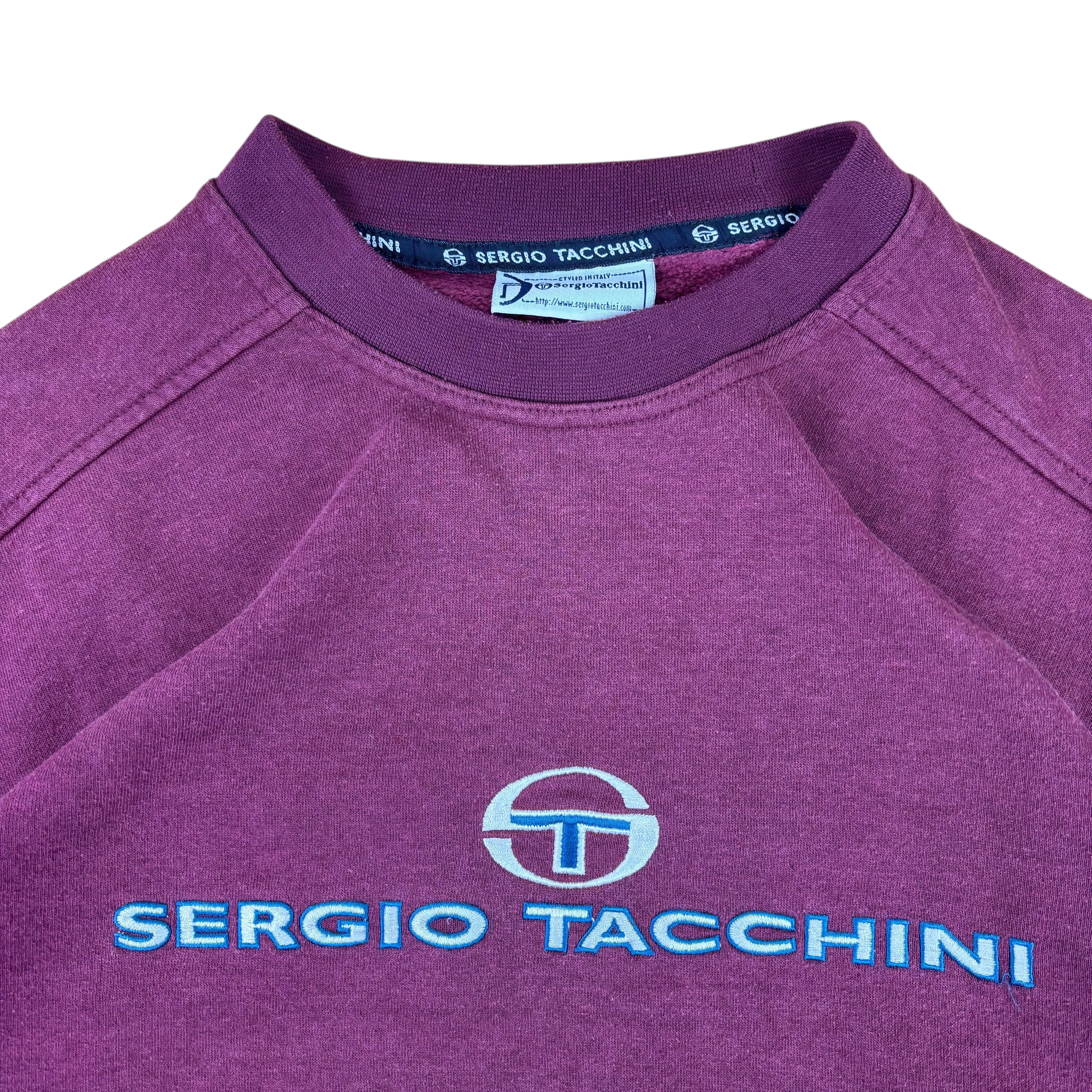 Sergio Tacchini 90s Maroon Sweater (M)