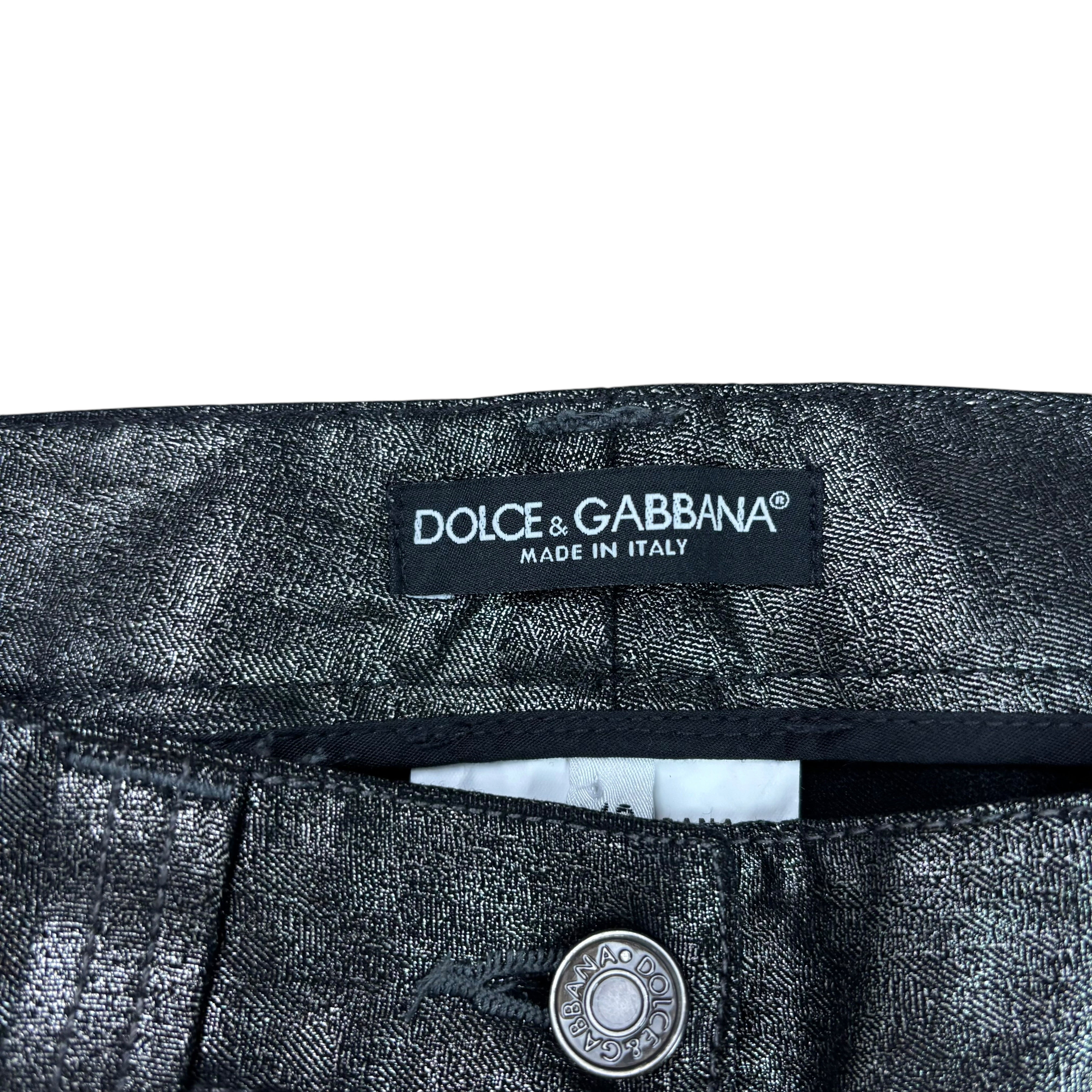 Dolce&Gabanna Y2K Silver Denim Pants (Women’s S)