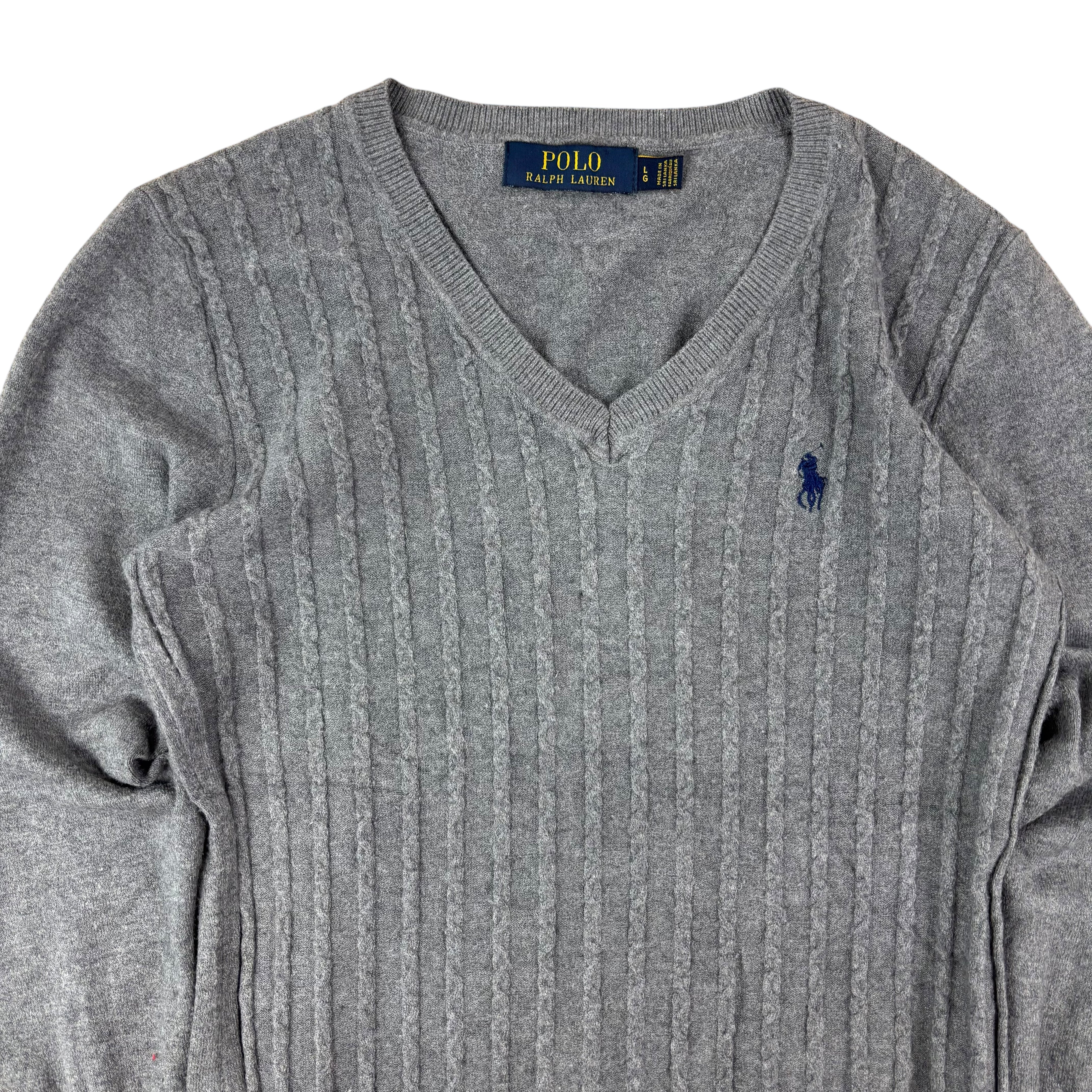 Polo Ralph Lauren Grey Knitted Sweater (Women’s L)