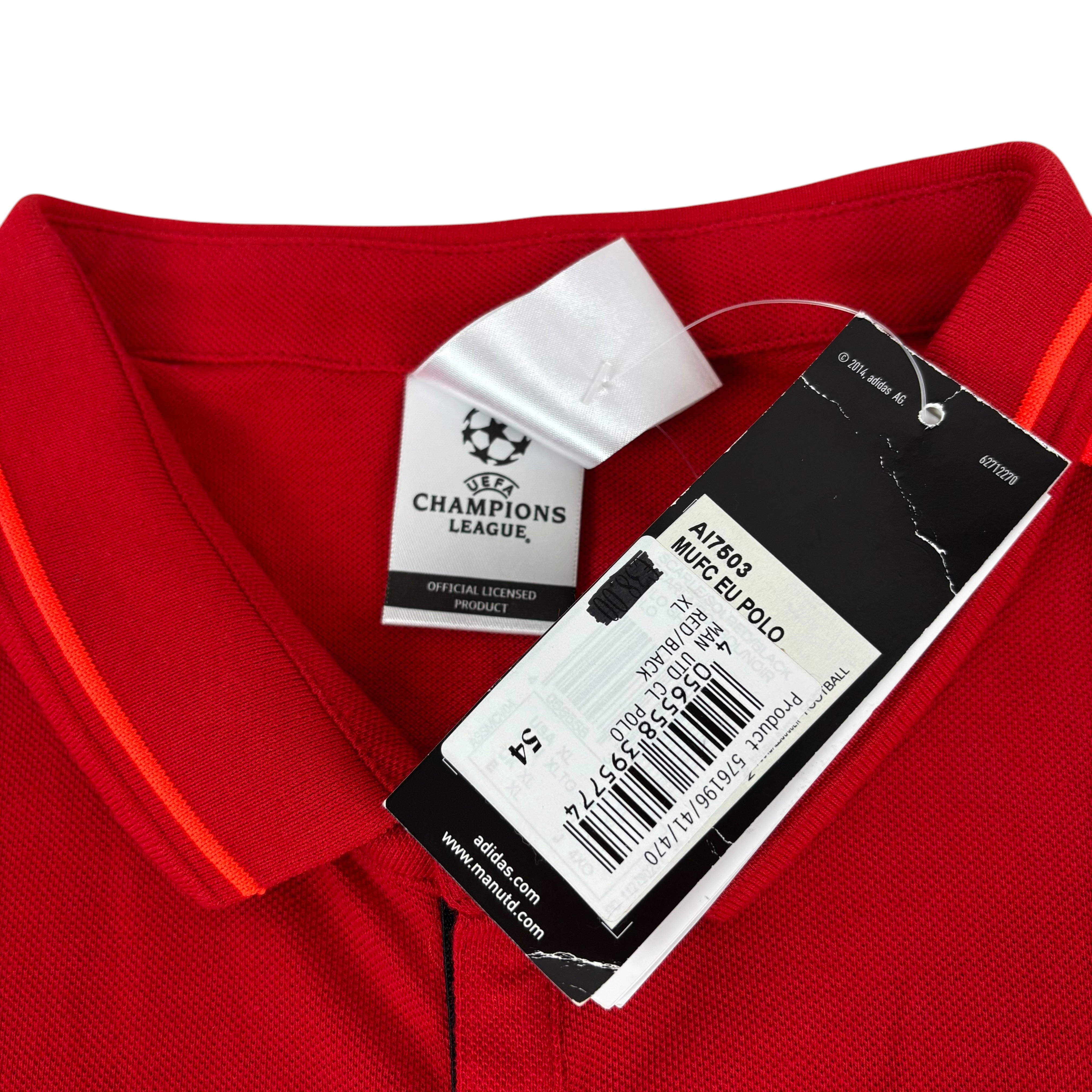 Adidas Manchester United FC 2015/16 Home Polo Shirt BNWT (XL)