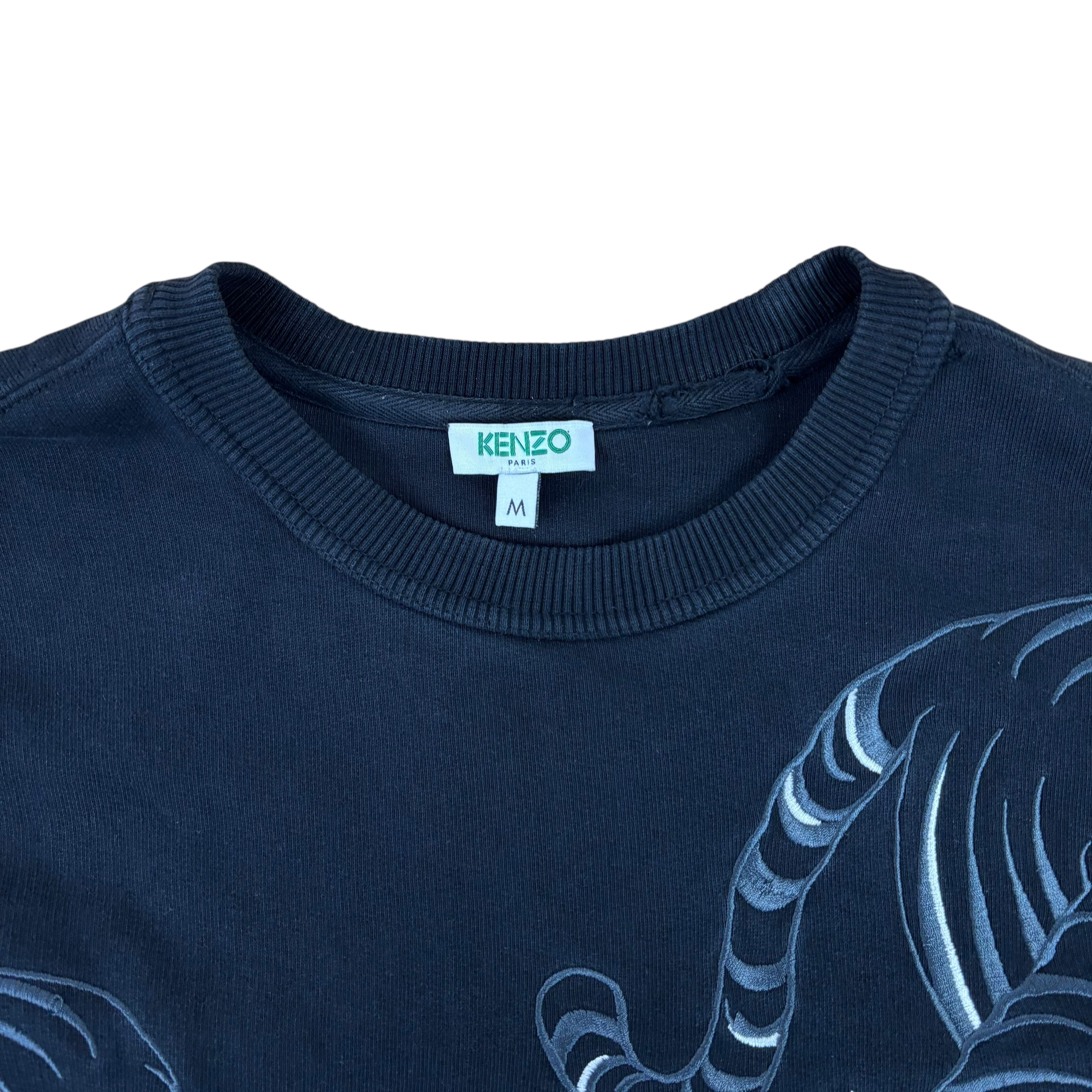 Kenzo Black Y2K Tiger Sweater (M)