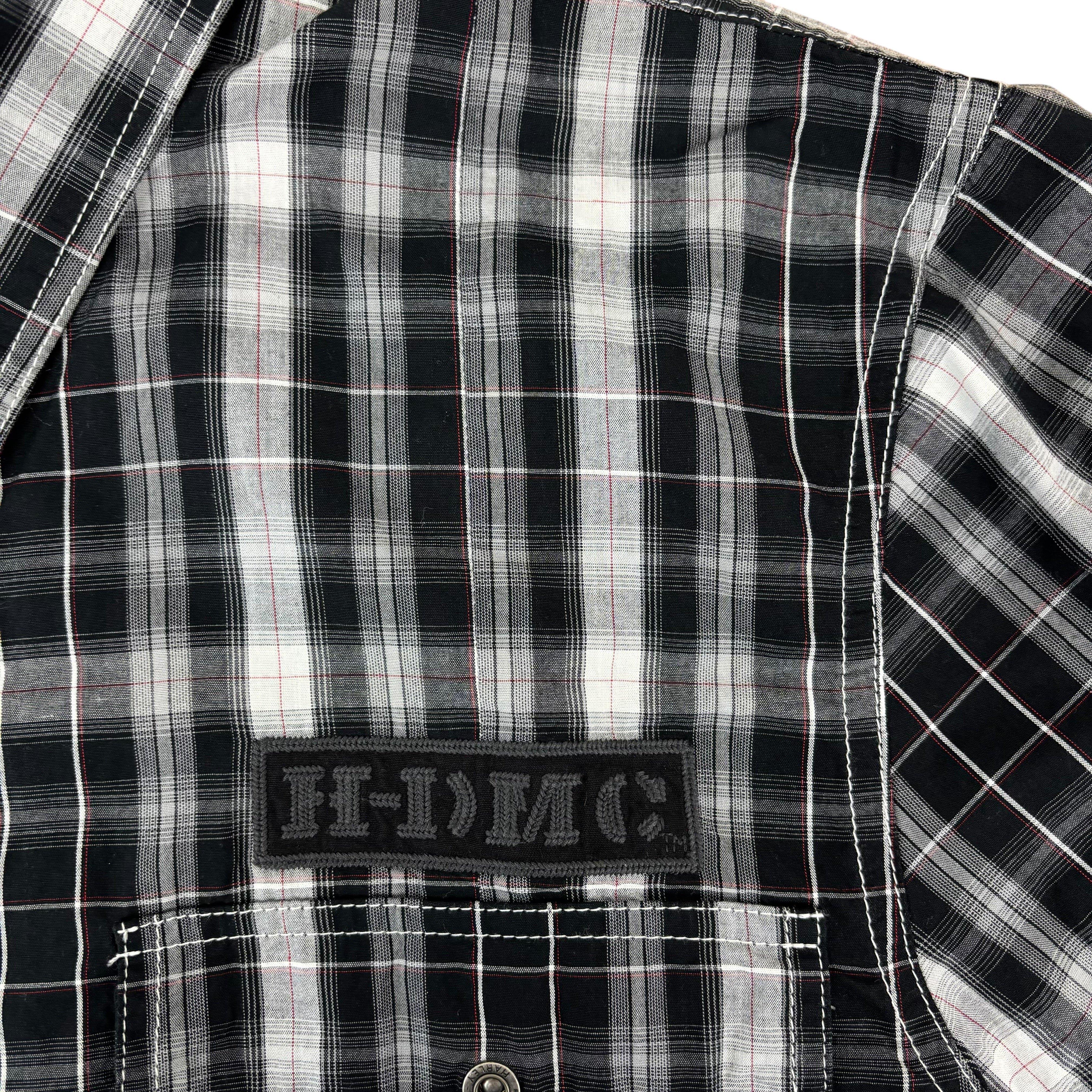 Harley Davidson Y2K Plaid Biker Shirt (XXL)