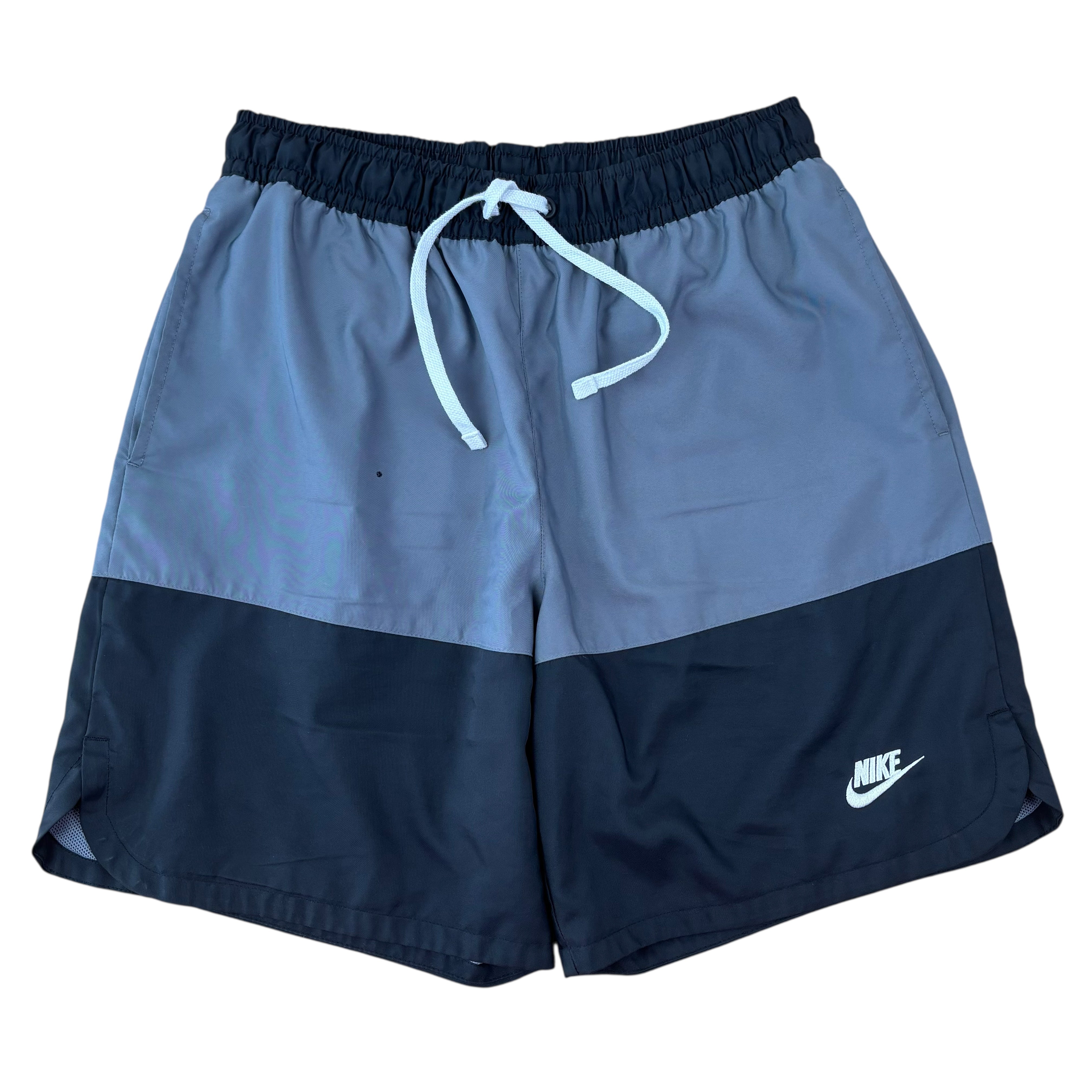 Nike Grey & Black Logo Shorts (S)