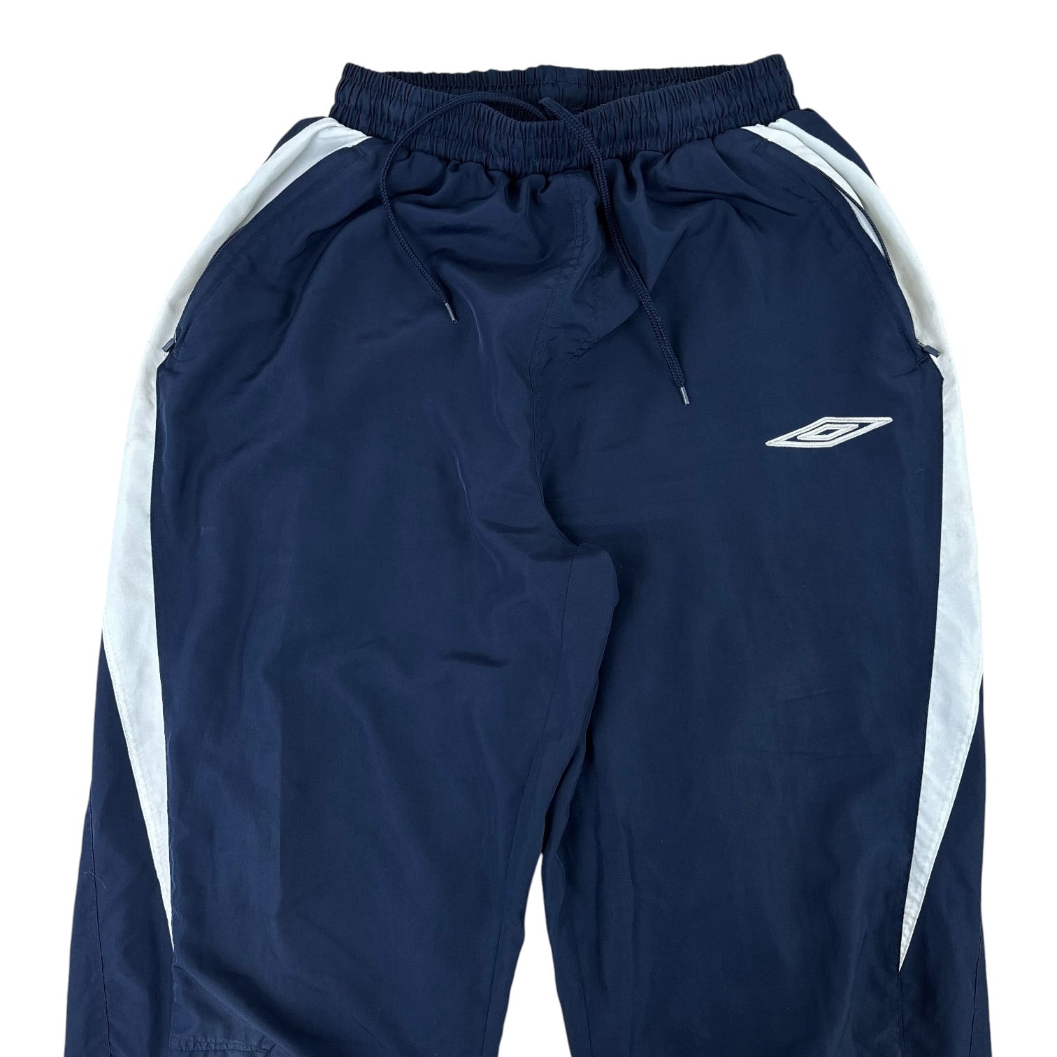 Umbro Y2K Navy Wide-Leg Baggy Trackies (M)